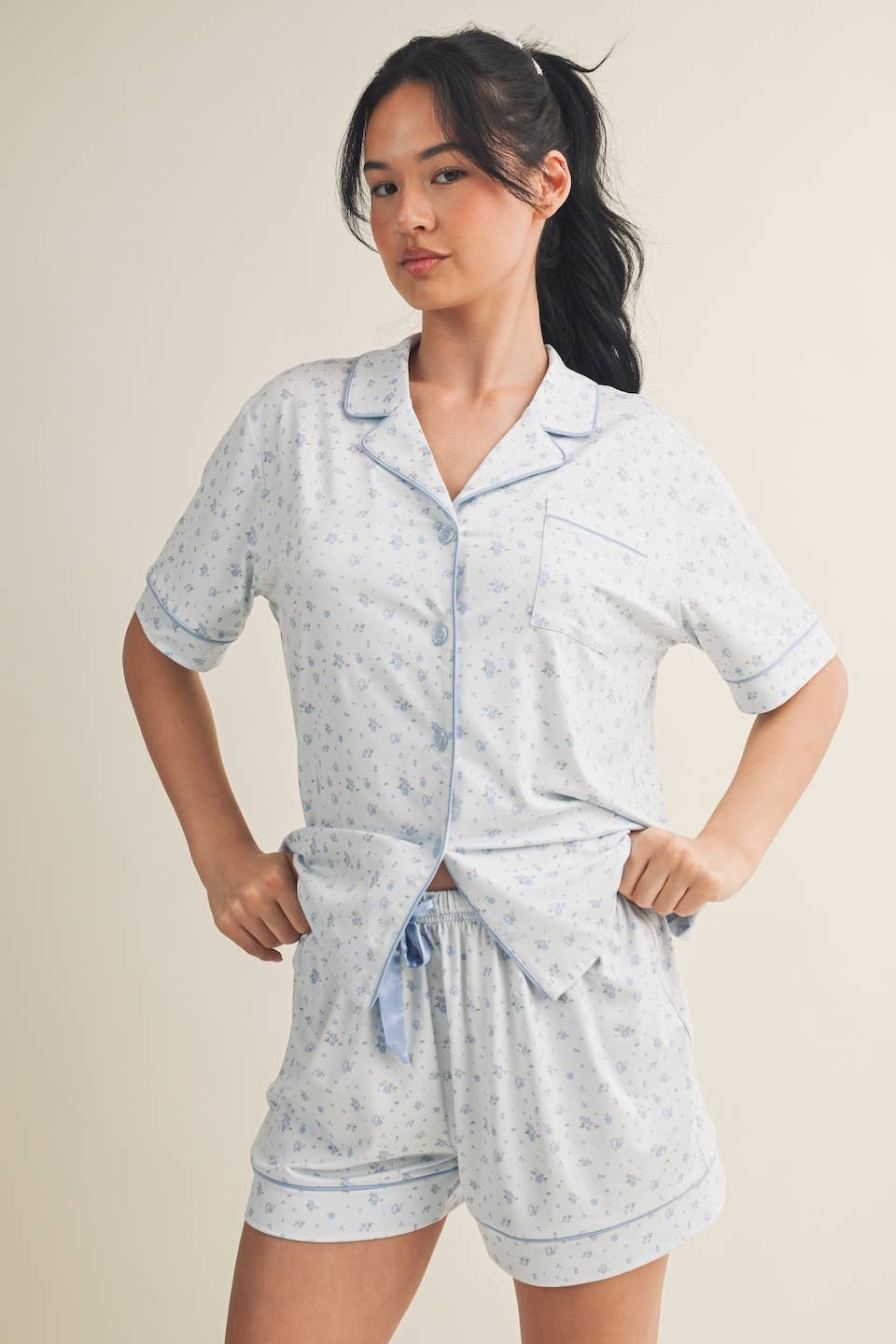 Giselle Floral Pajama Shirt