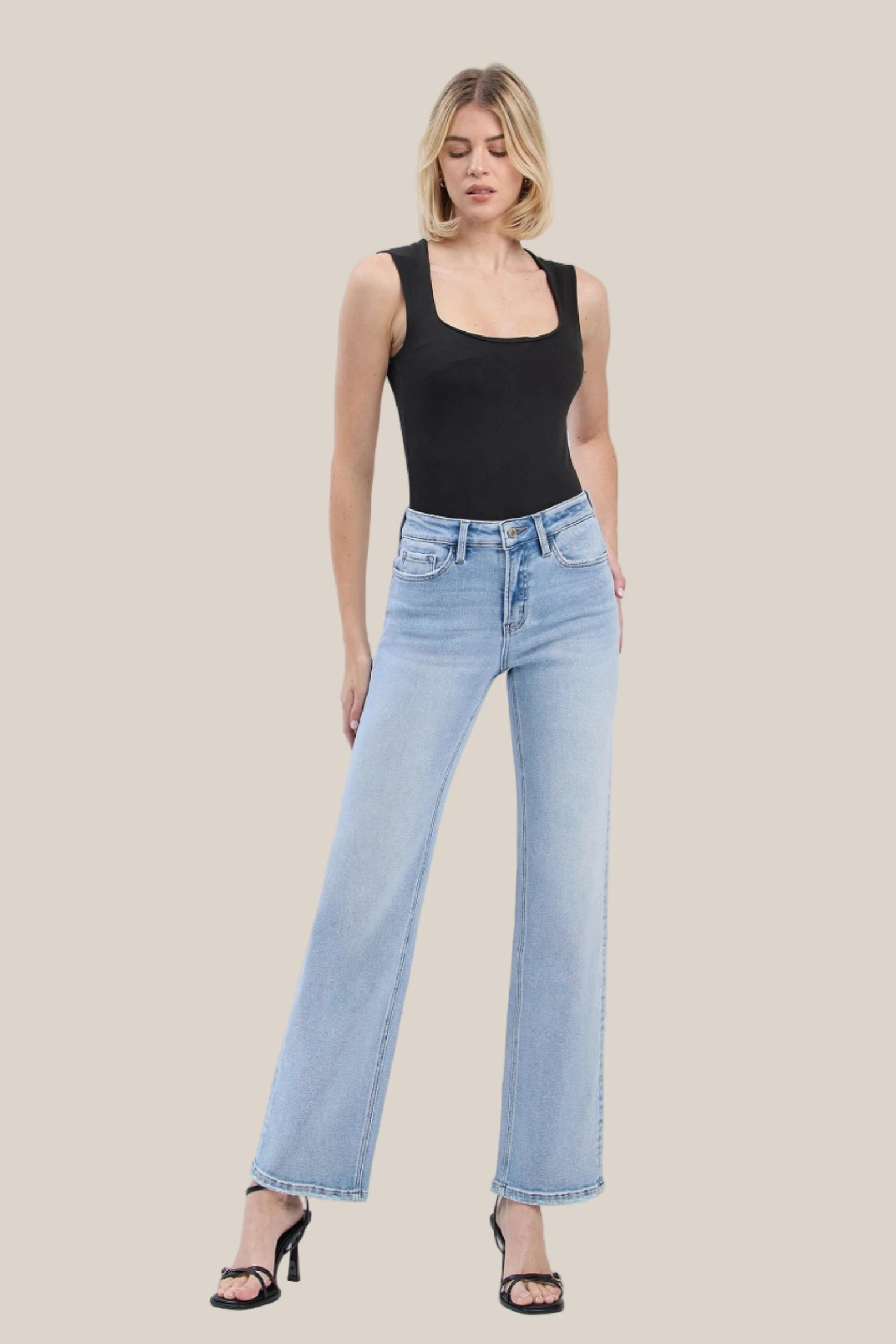 Julia High Rise Slim Wide Leg Jeans
