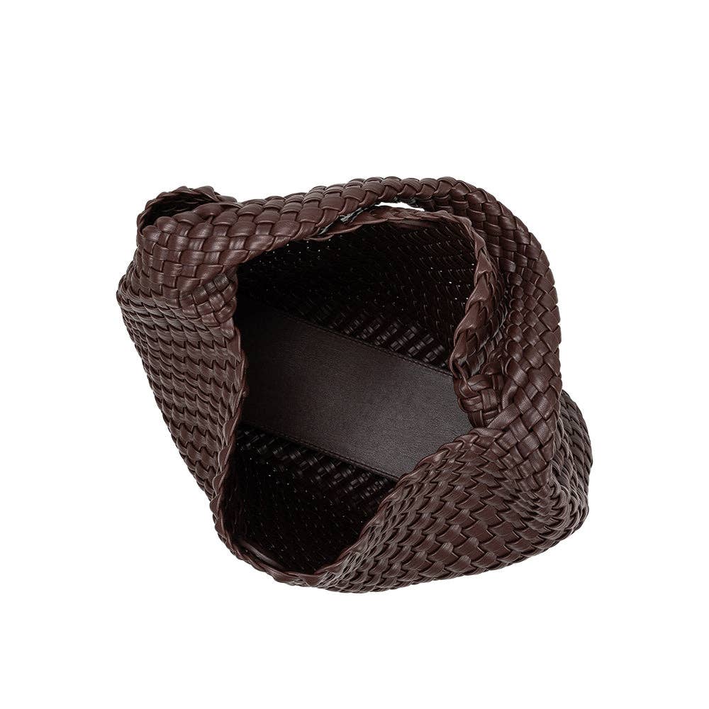 Johanna Espresso Recycled Vegan Leather Shoulder Bag