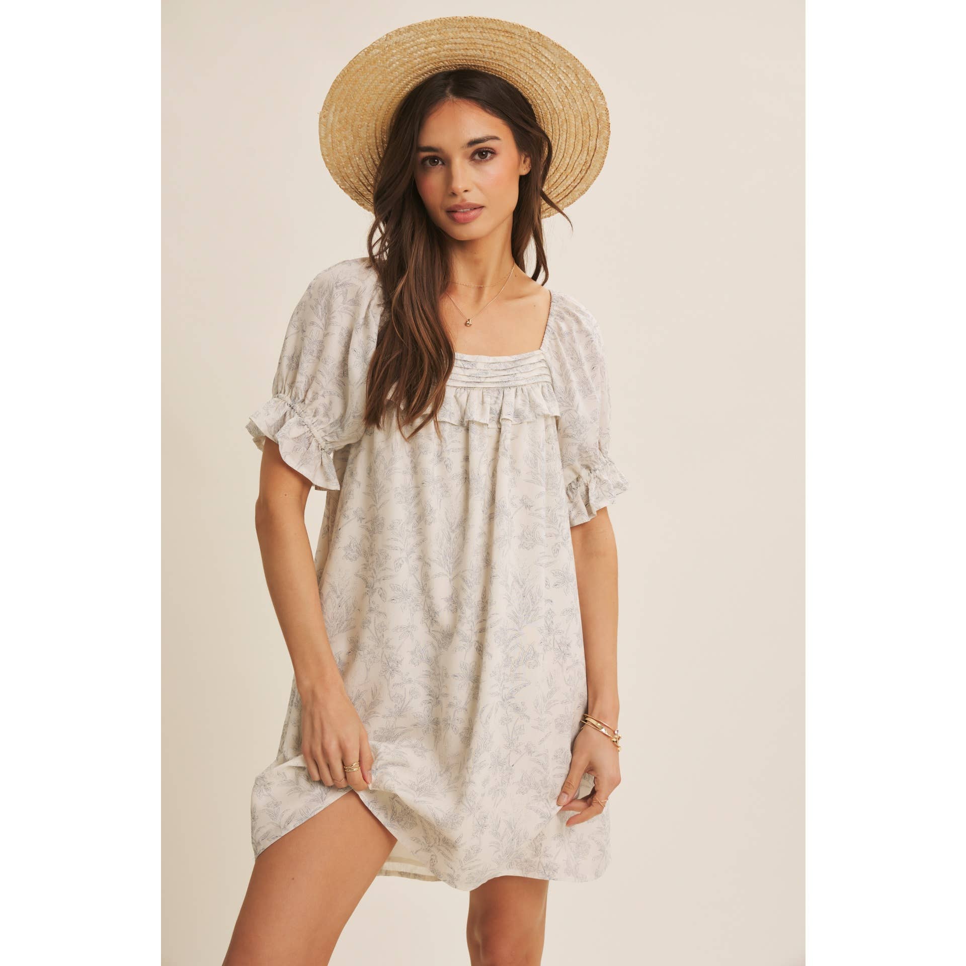 Elaine Botanical Mini Dress