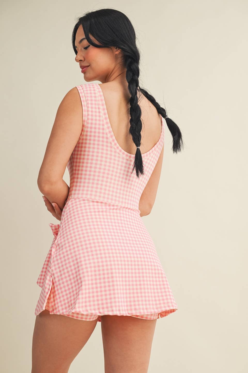 Heidi Gingham Active Wrap Dress