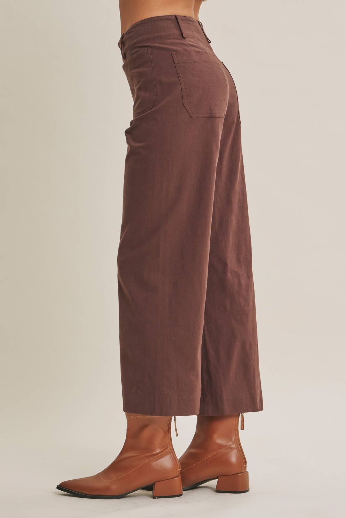 Katie Cotton Linen Cropped Pant