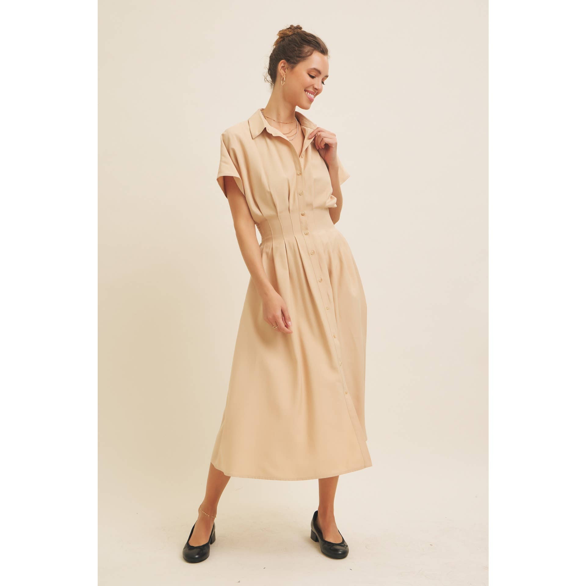 Peyton Pleated Midi Dress
