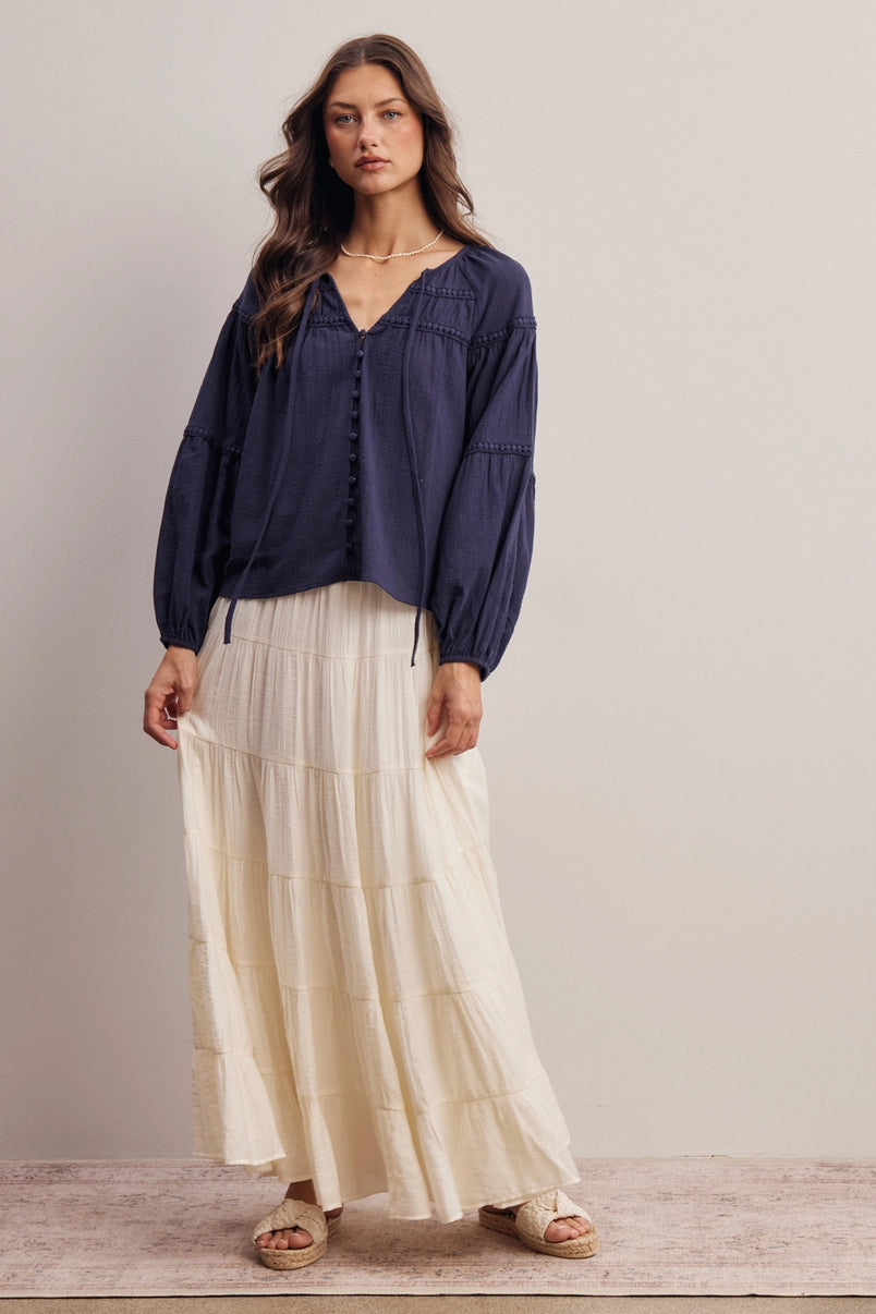 Justine Cotton Peasant Blouse