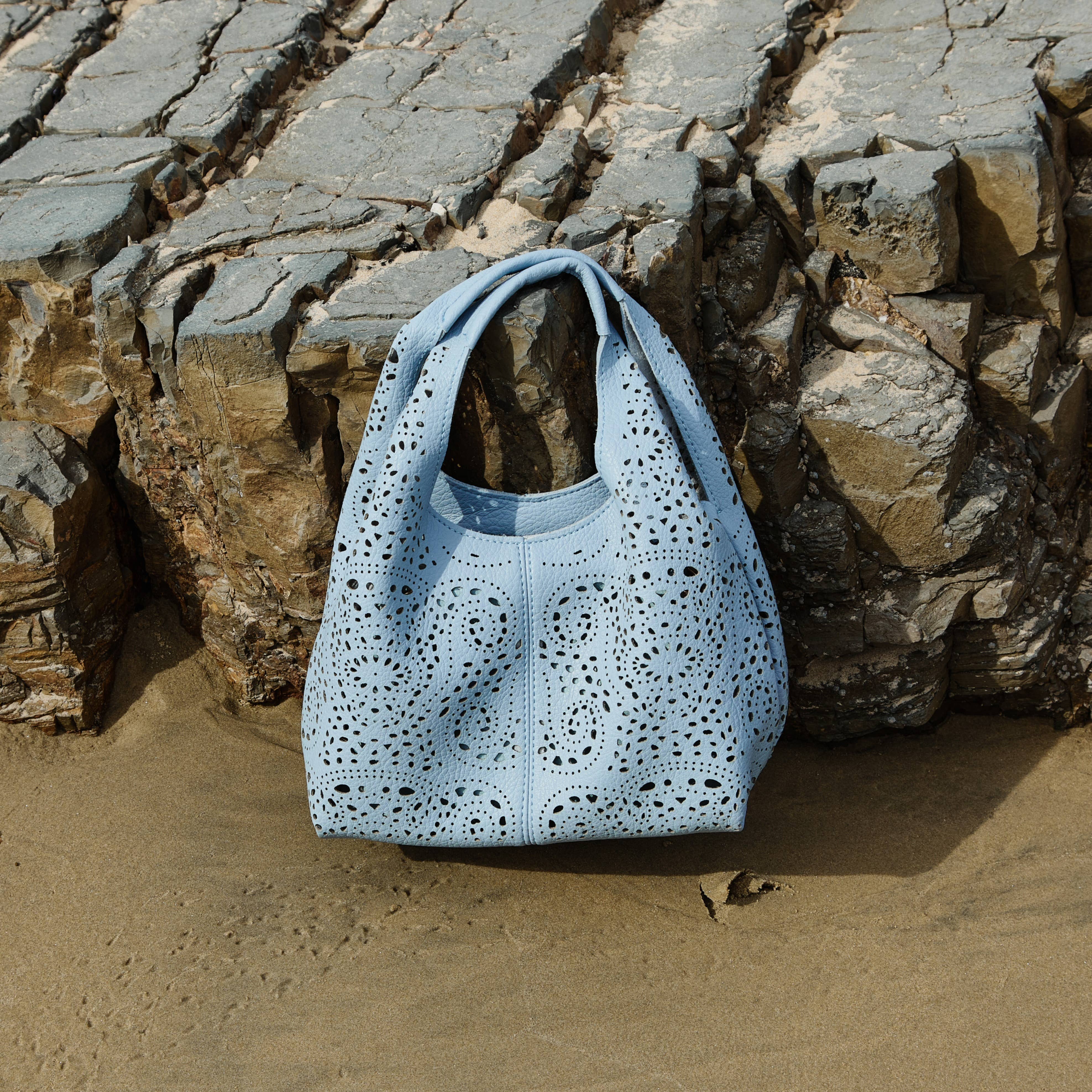 Farrow Sky Small Vegan Leather Tote Bag