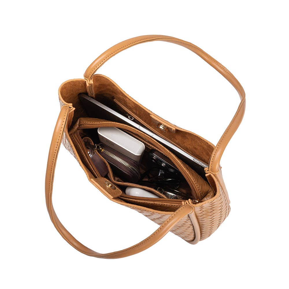 Mischa Tan Medium Recycled Vegan Tote Bag