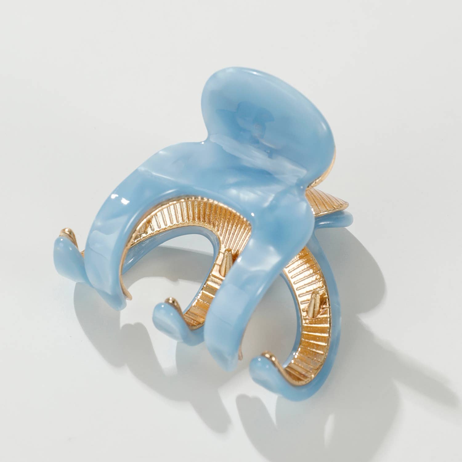 Jade Coastal Small Octopus Metal Claw Clip