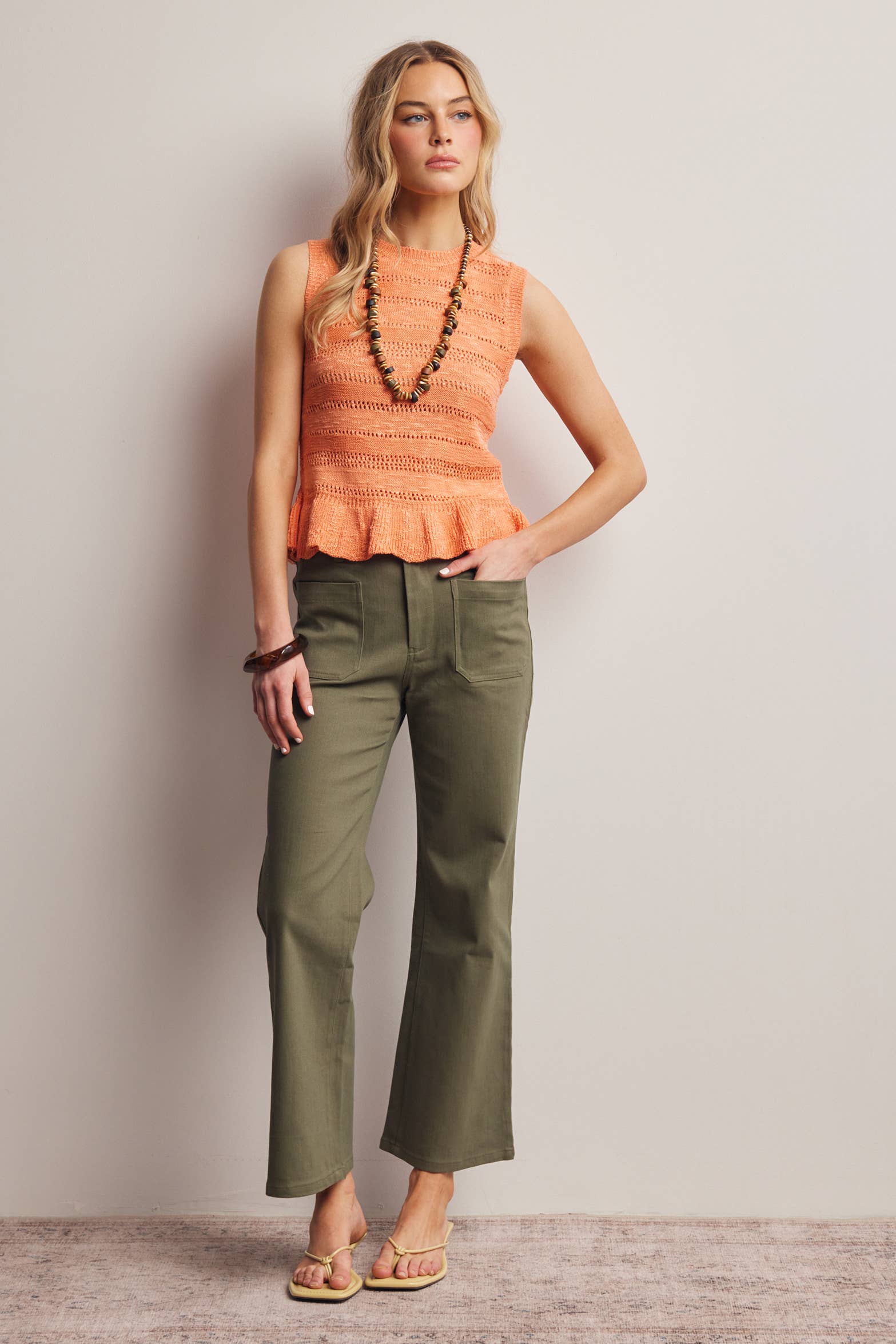 Madison Peplum Sweater Tank