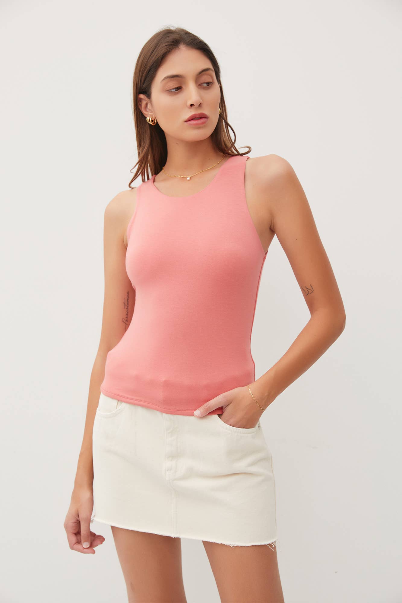 Kinsley Double Lined Round Neck Tank