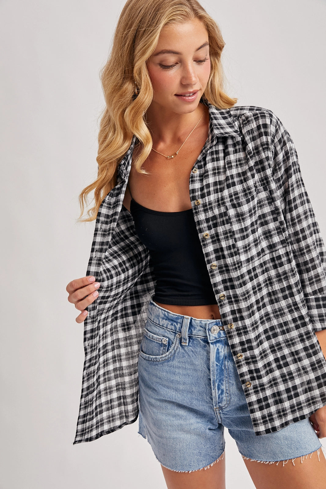 Rylee Button Down Plaid Shirt