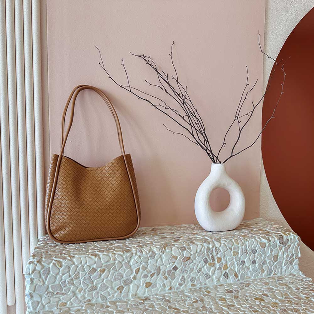 Mischa Tan Medium Recycled Vegan Tote Bag