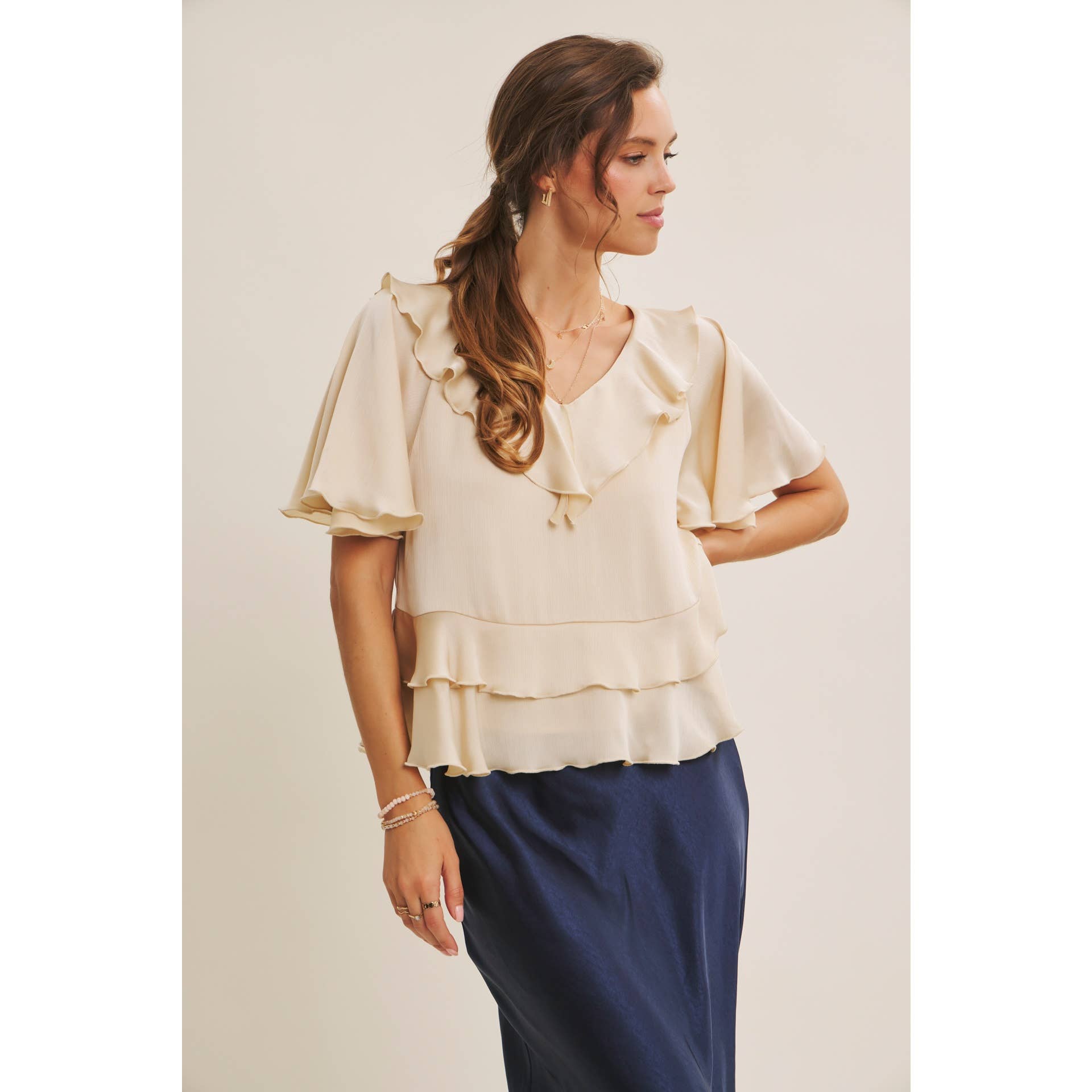 Brianne Ruffle Blouse