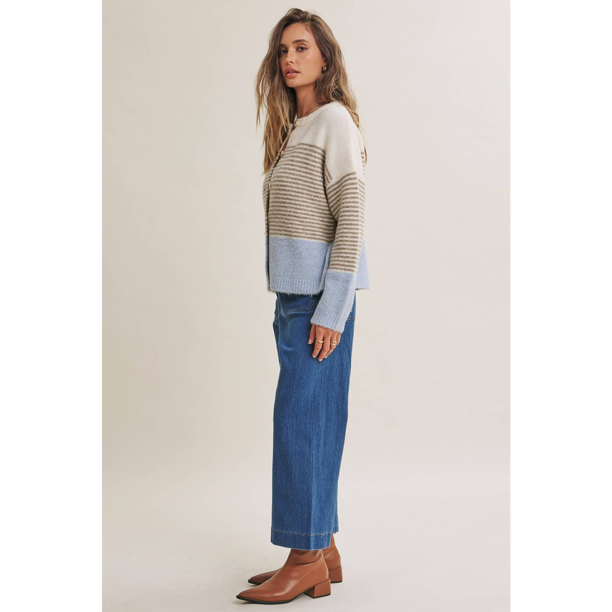 Dakota Striped Colorblock Cardigan