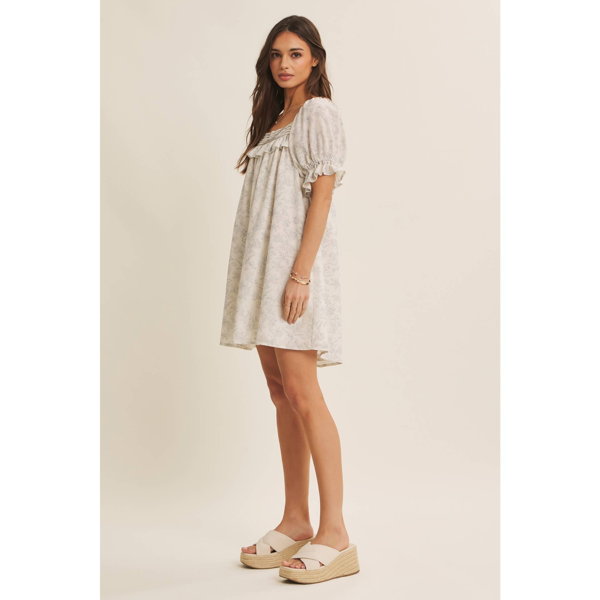 Elaine Botanical Mini Dress