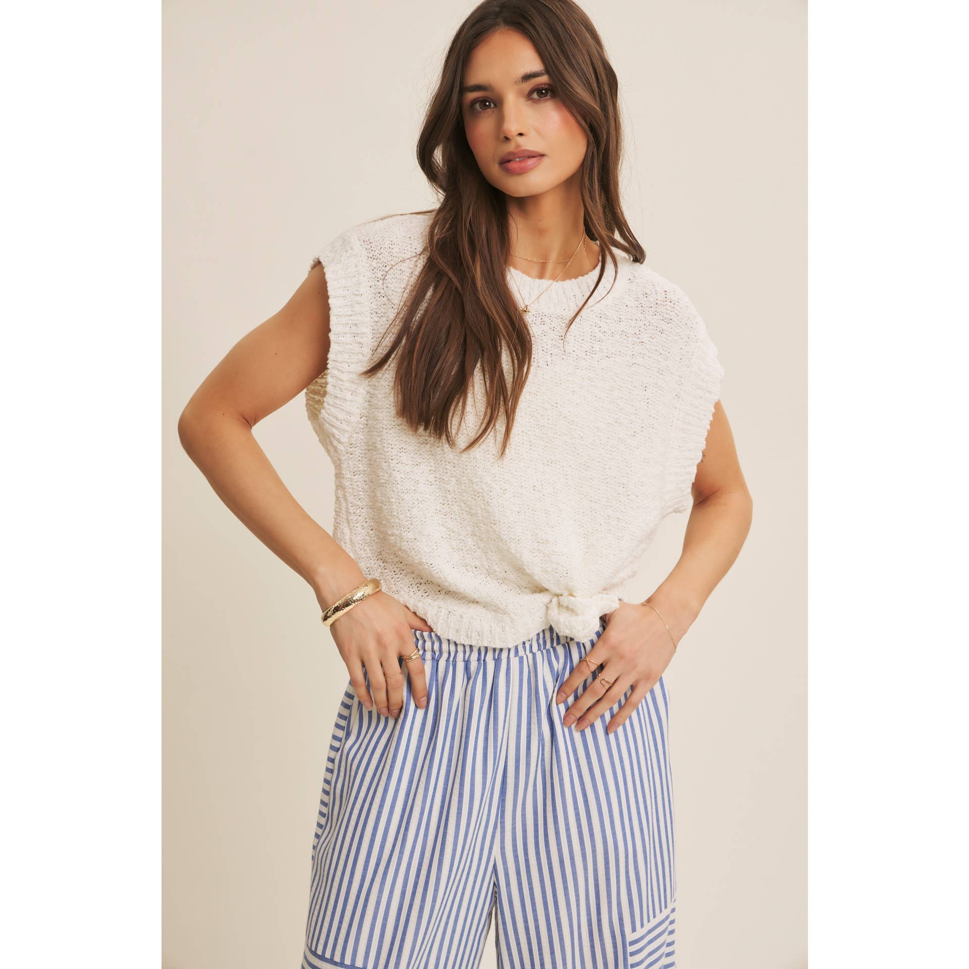 Laine Textured Sweater Tee