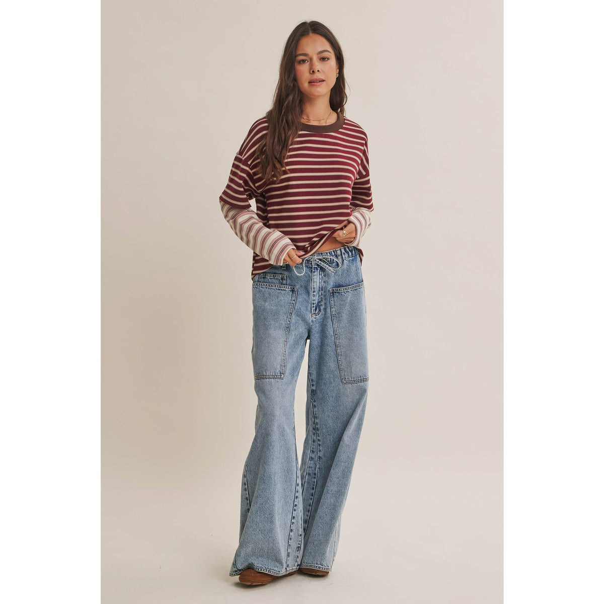 Mindy Layered Striped Top