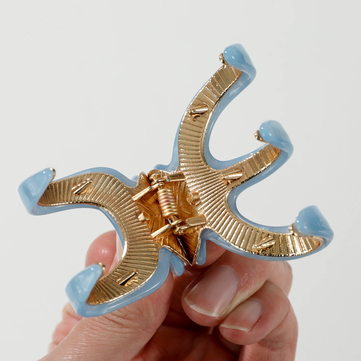 Jade Coastal Small Octopus Metal Claw Clip