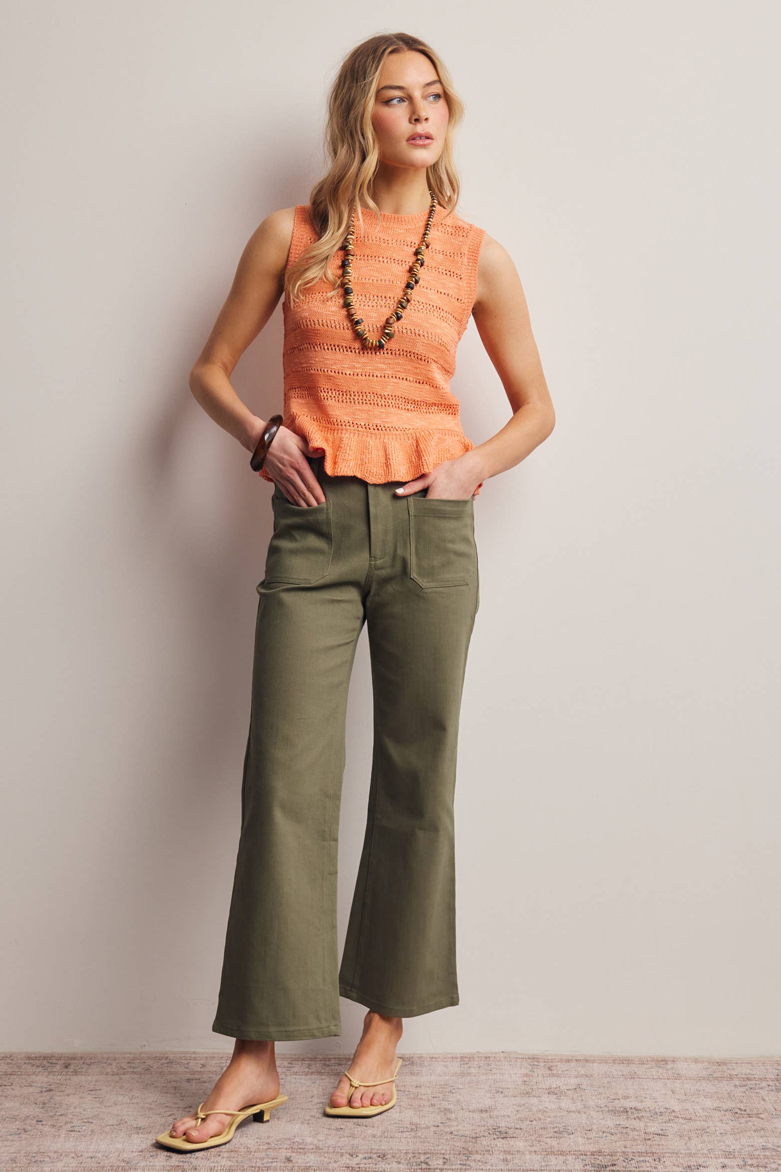 Madison Peplum Sweater Tank