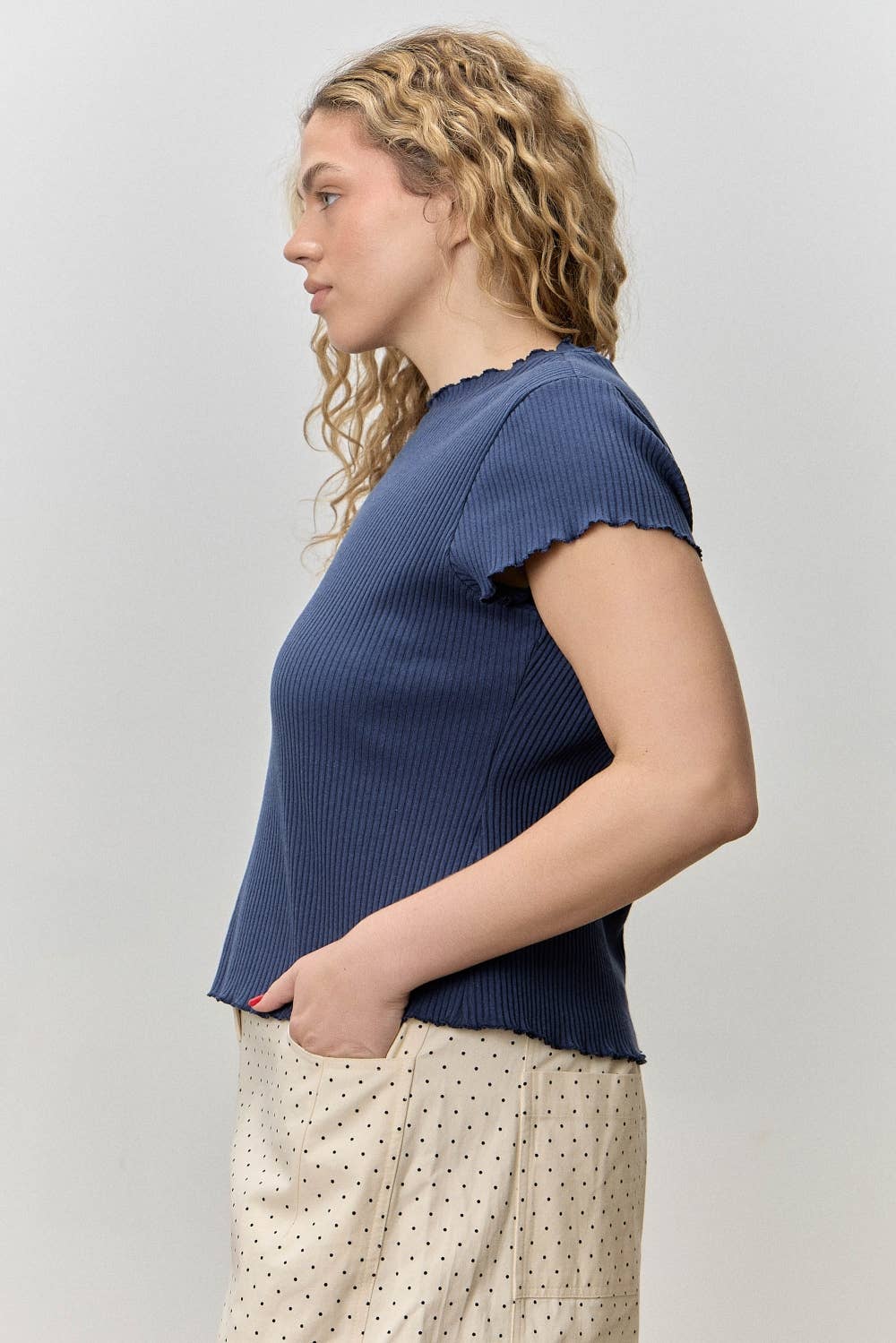Delia Rib Knit Tee