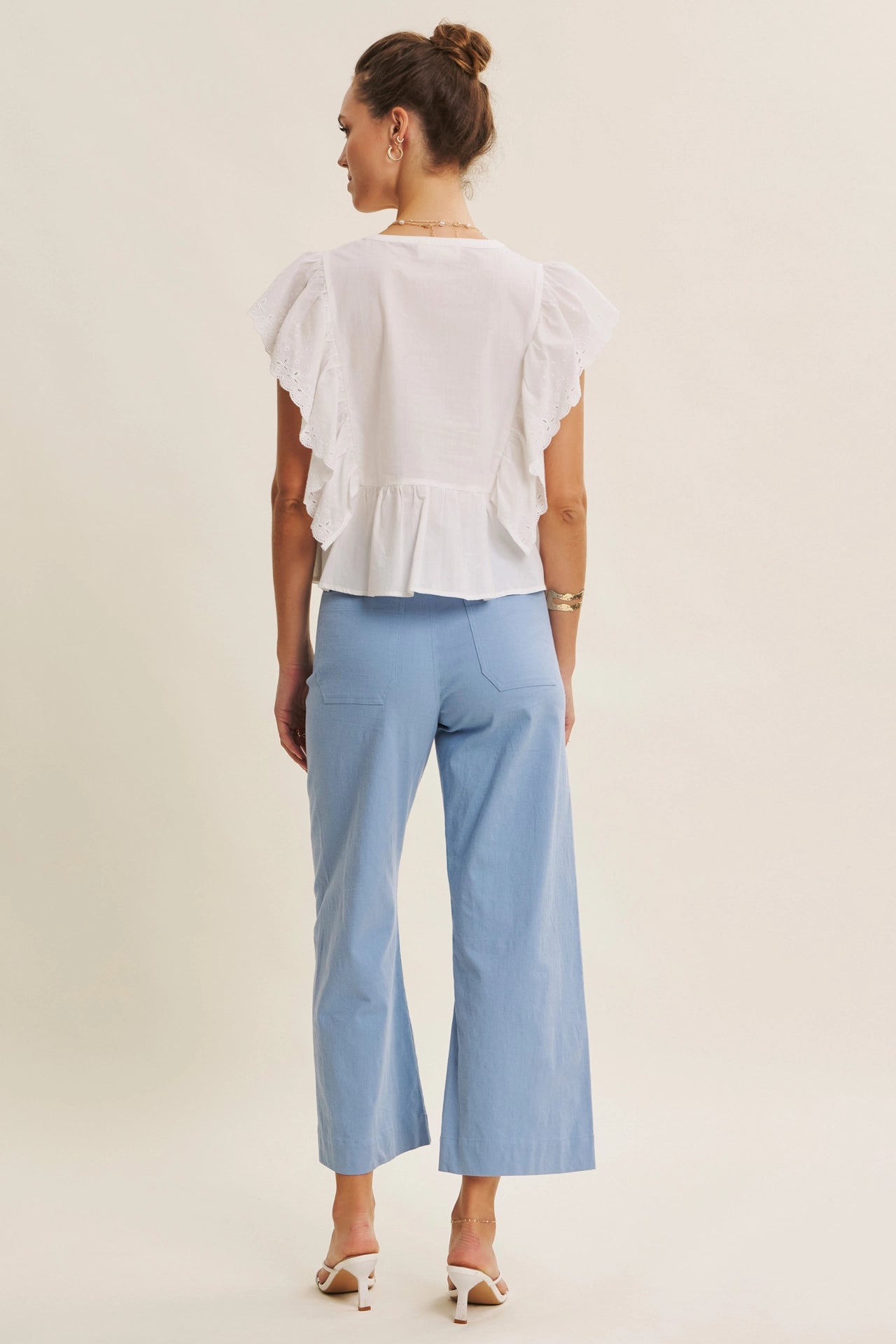 Katie Cotton Linen Crop Pant