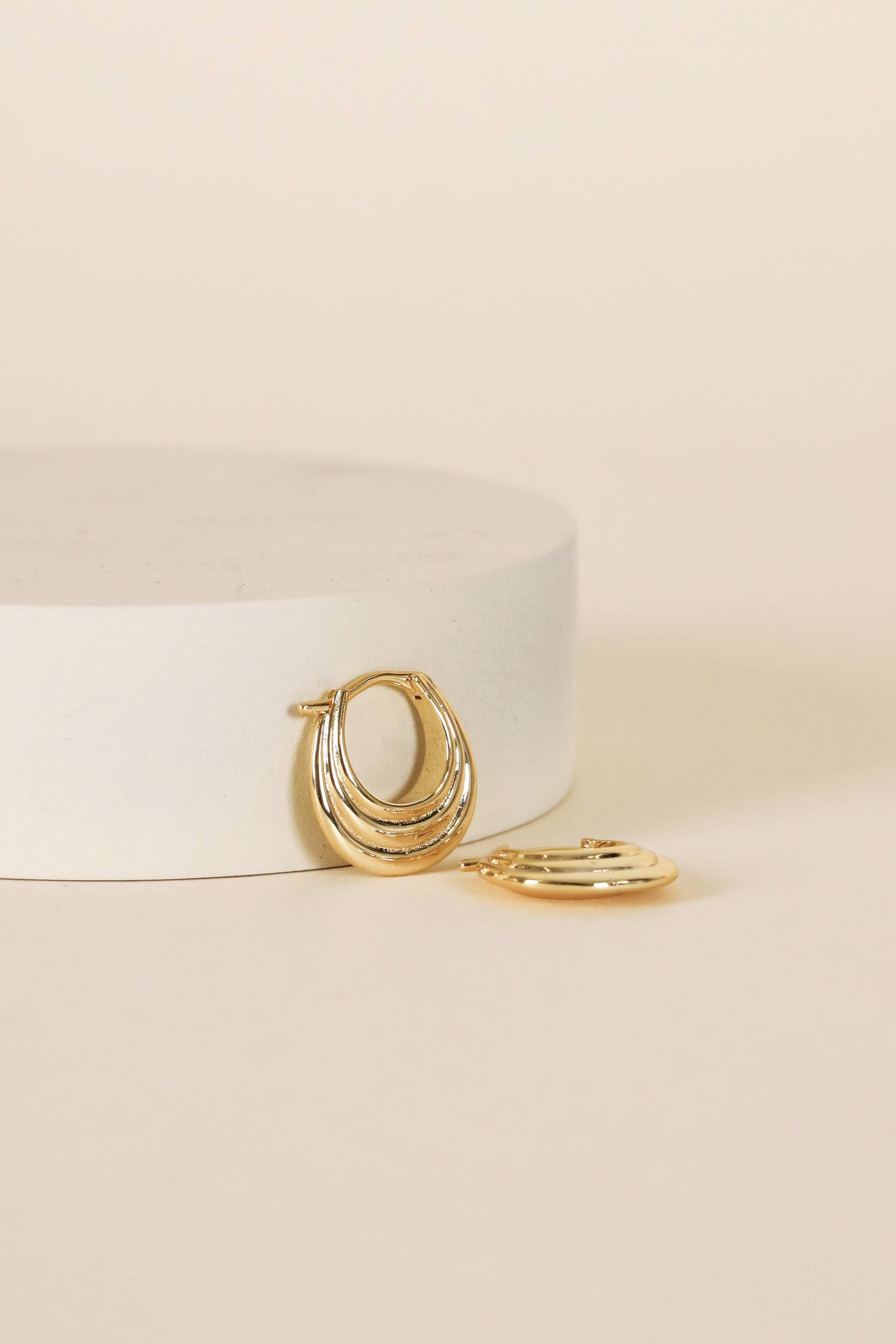Triple Arch Hoop Earrings