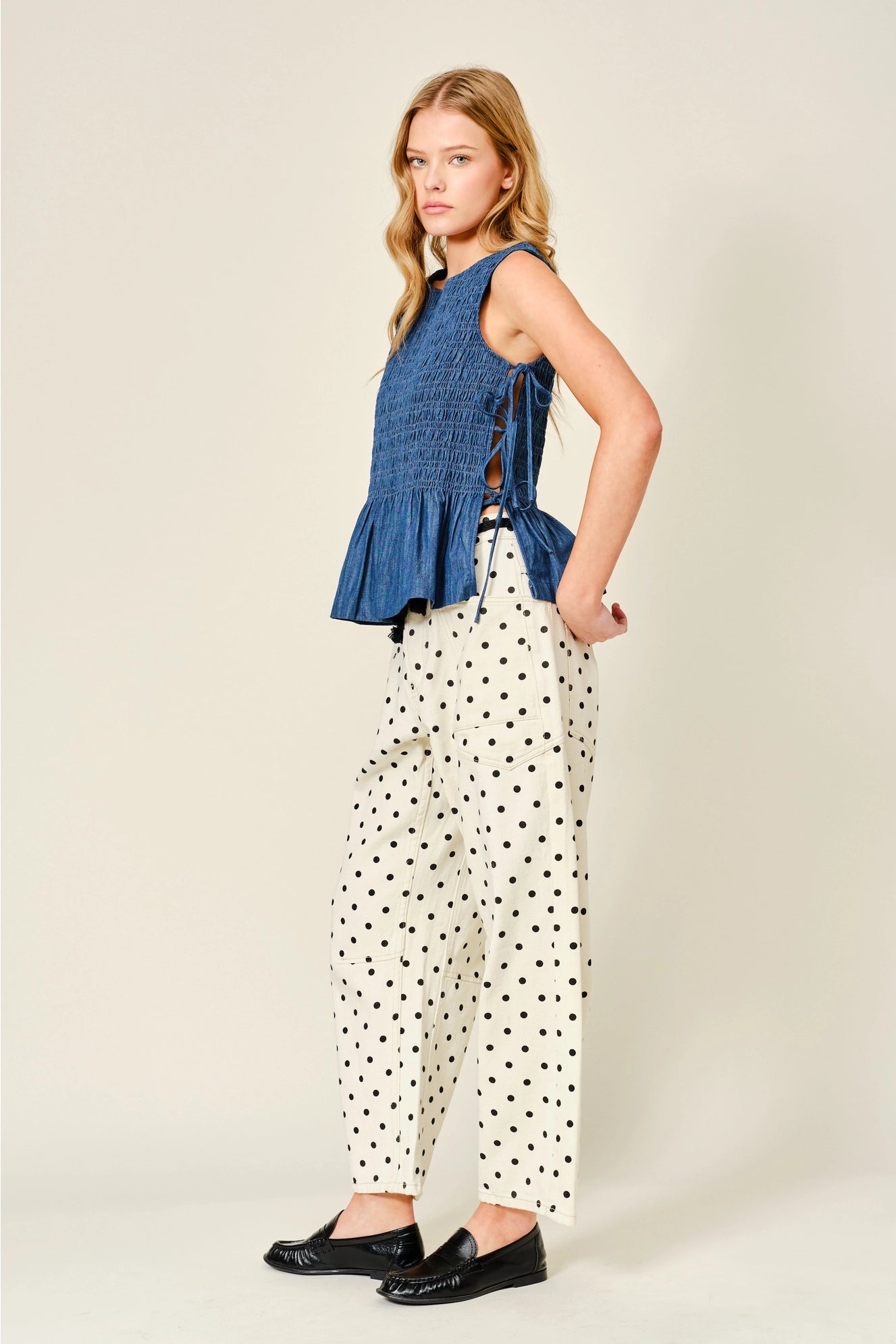 Quinn Smocked Tie Tank