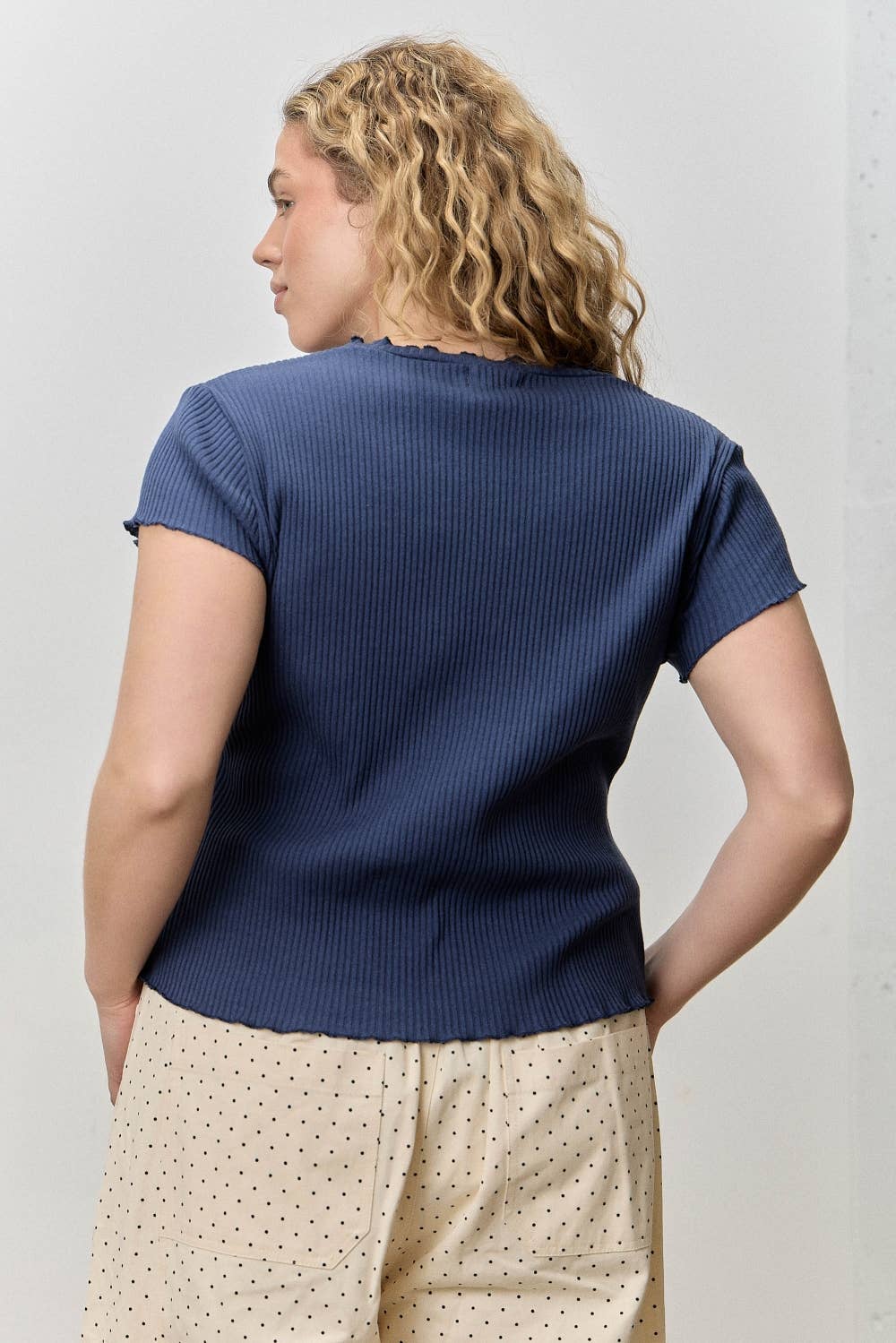 Delia Rib Knit Tee