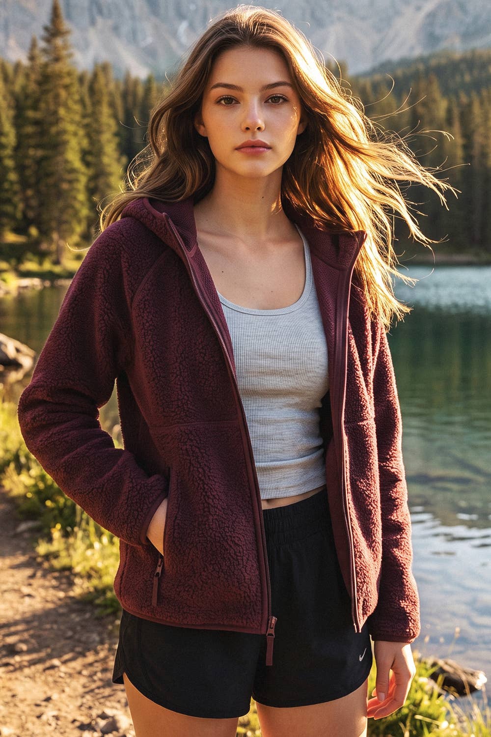 Destiny Sherpa Hooded Jacket