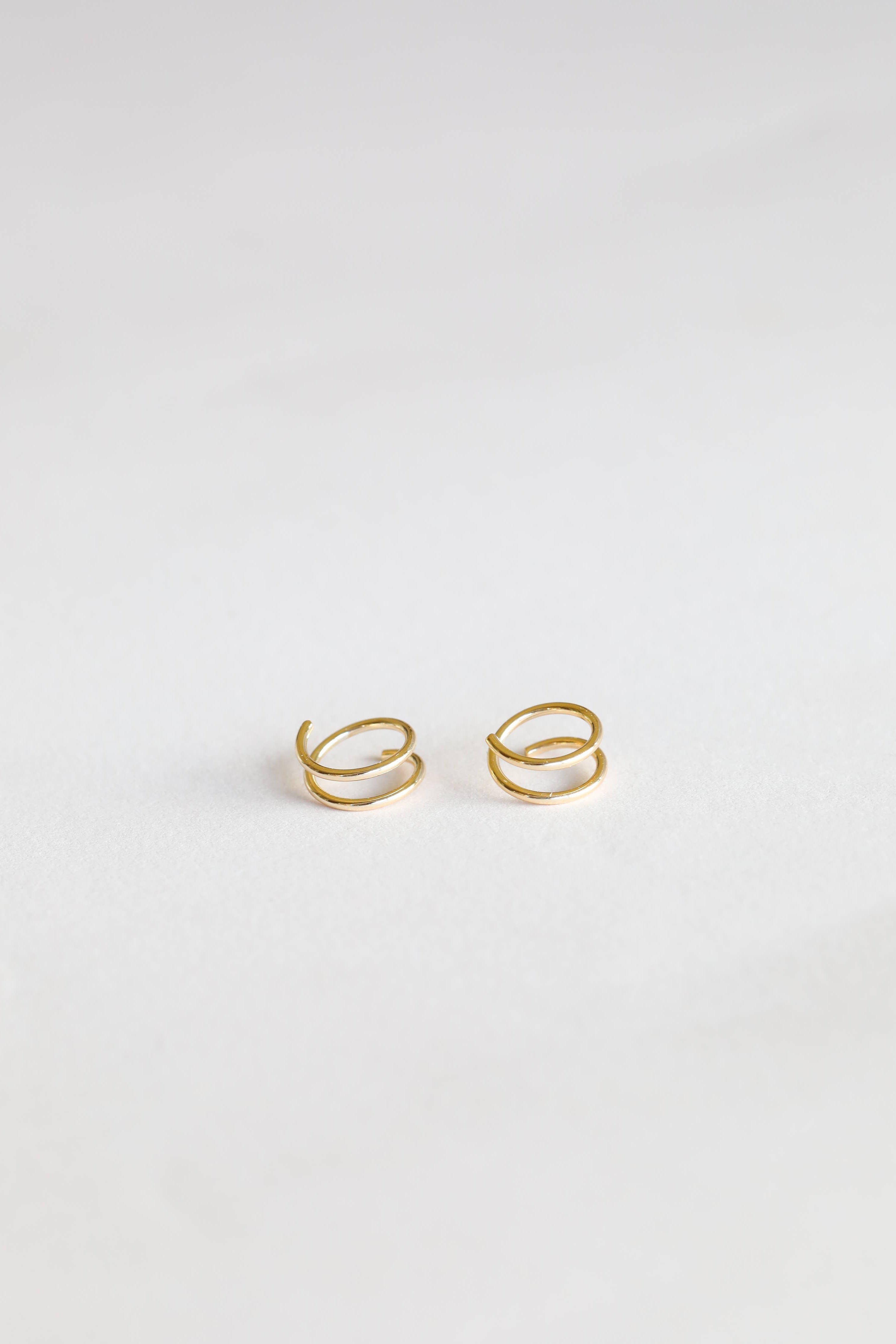 Minimalist Spiral Hoop Earrings