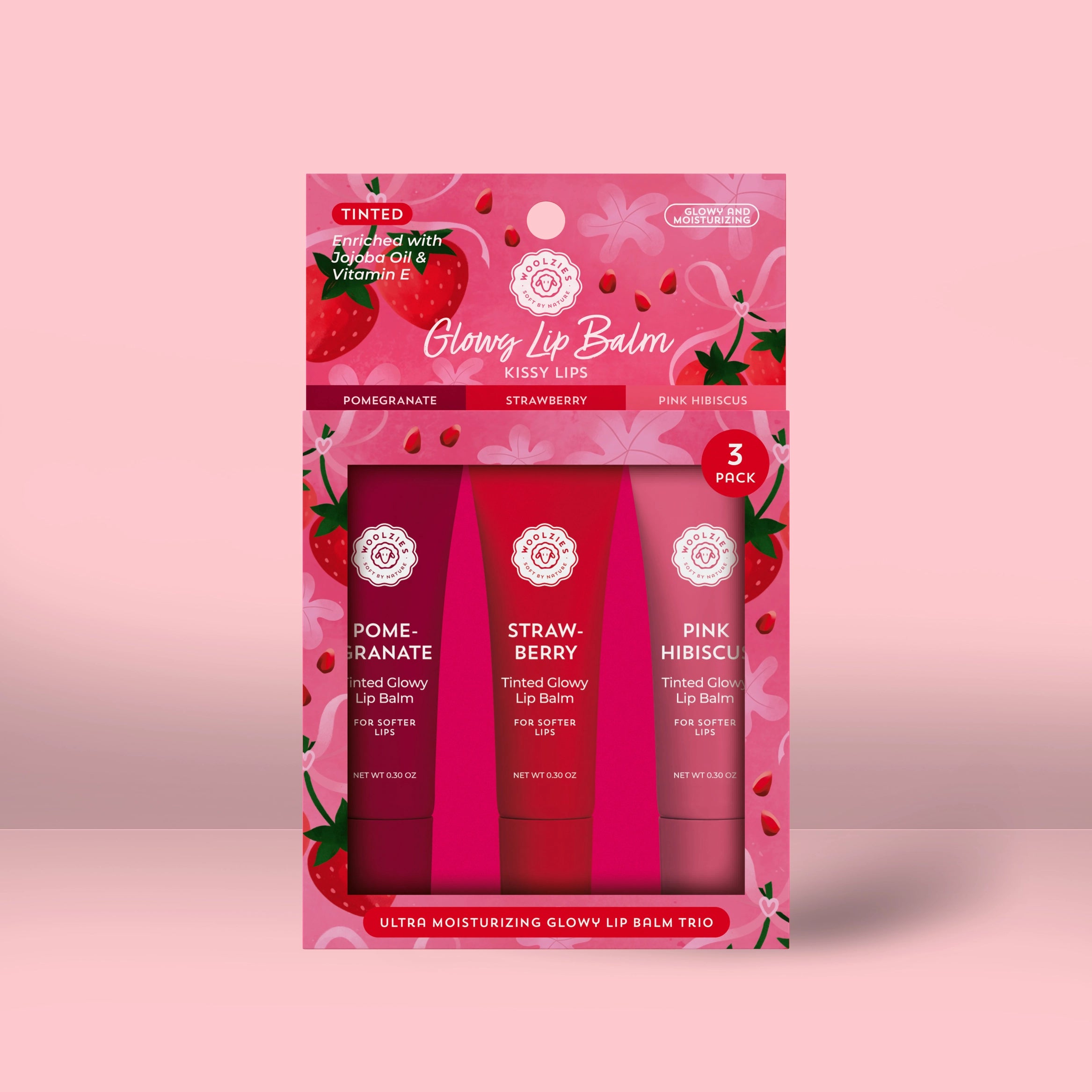 Glowy Lip Balm Trio - Kissy Lips