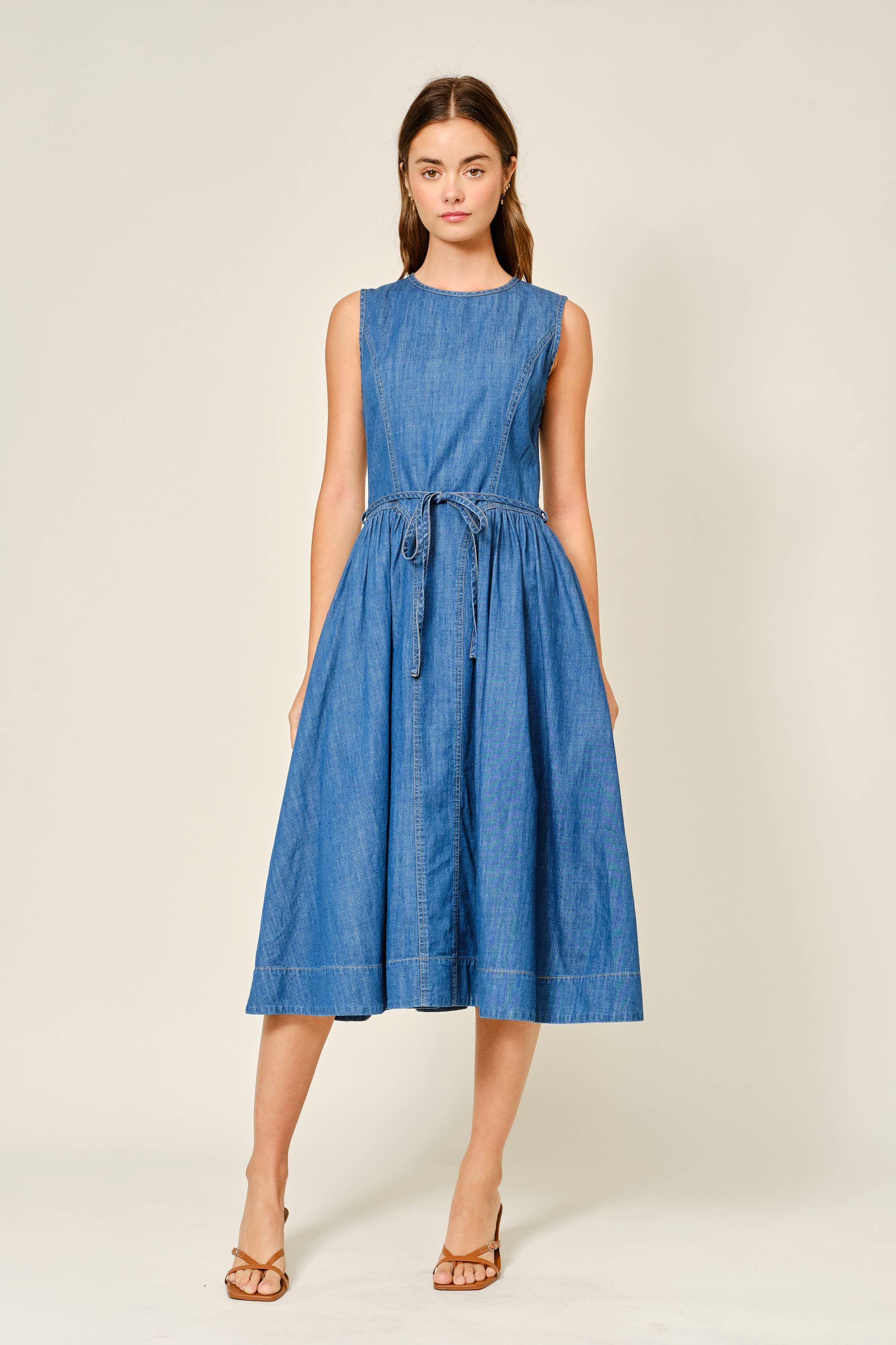 Kenzie Belted Midi Dress