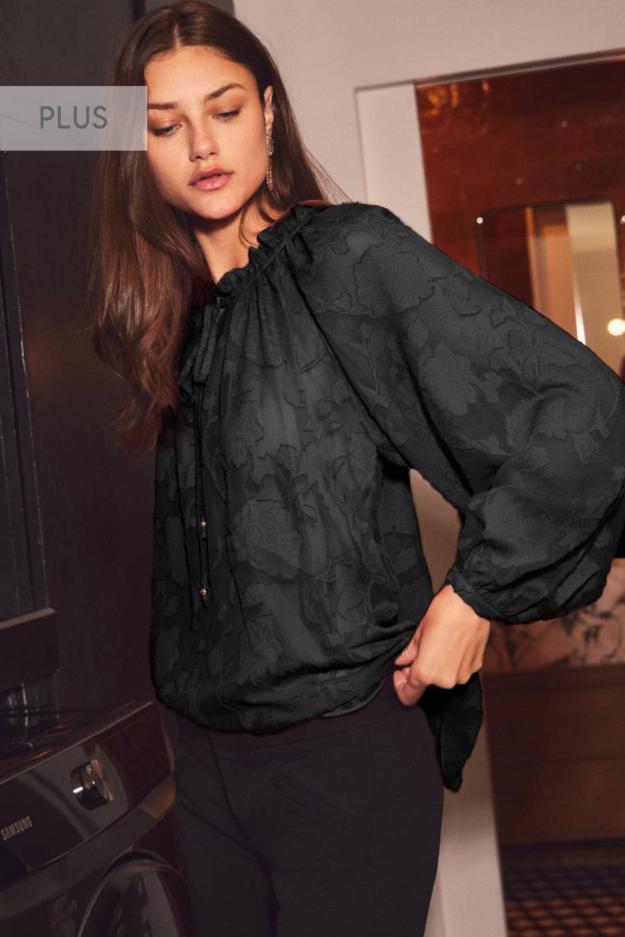 Alison Sheer Jacquard Blouse