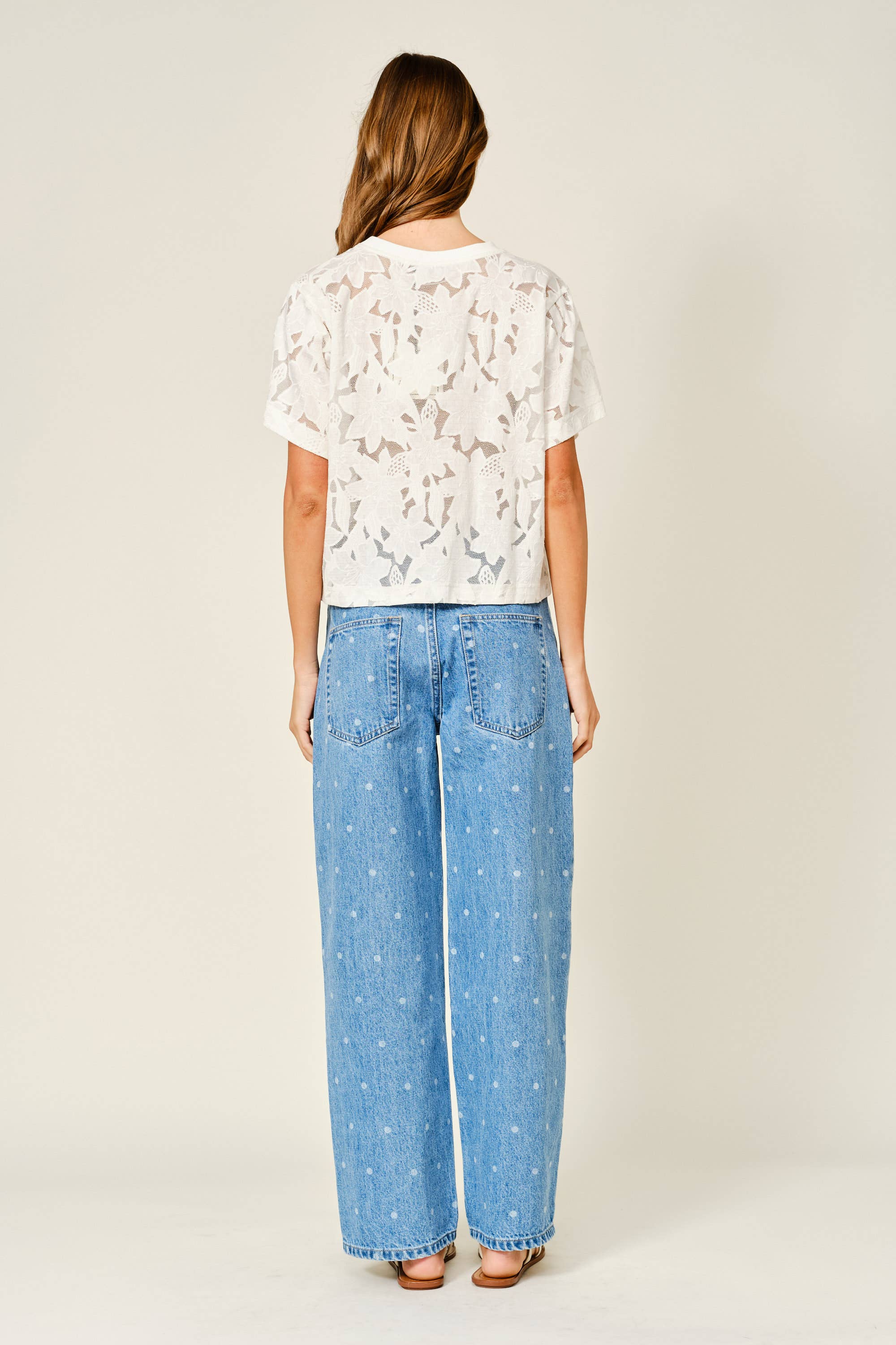 Kaylee Mesh Lace Floral Tee