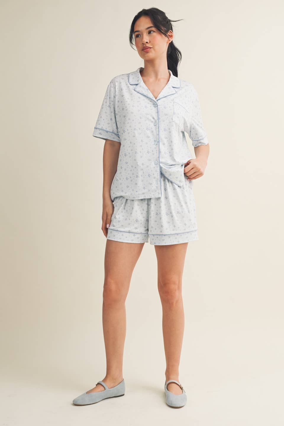 Giselle Floral Pajama Shirt