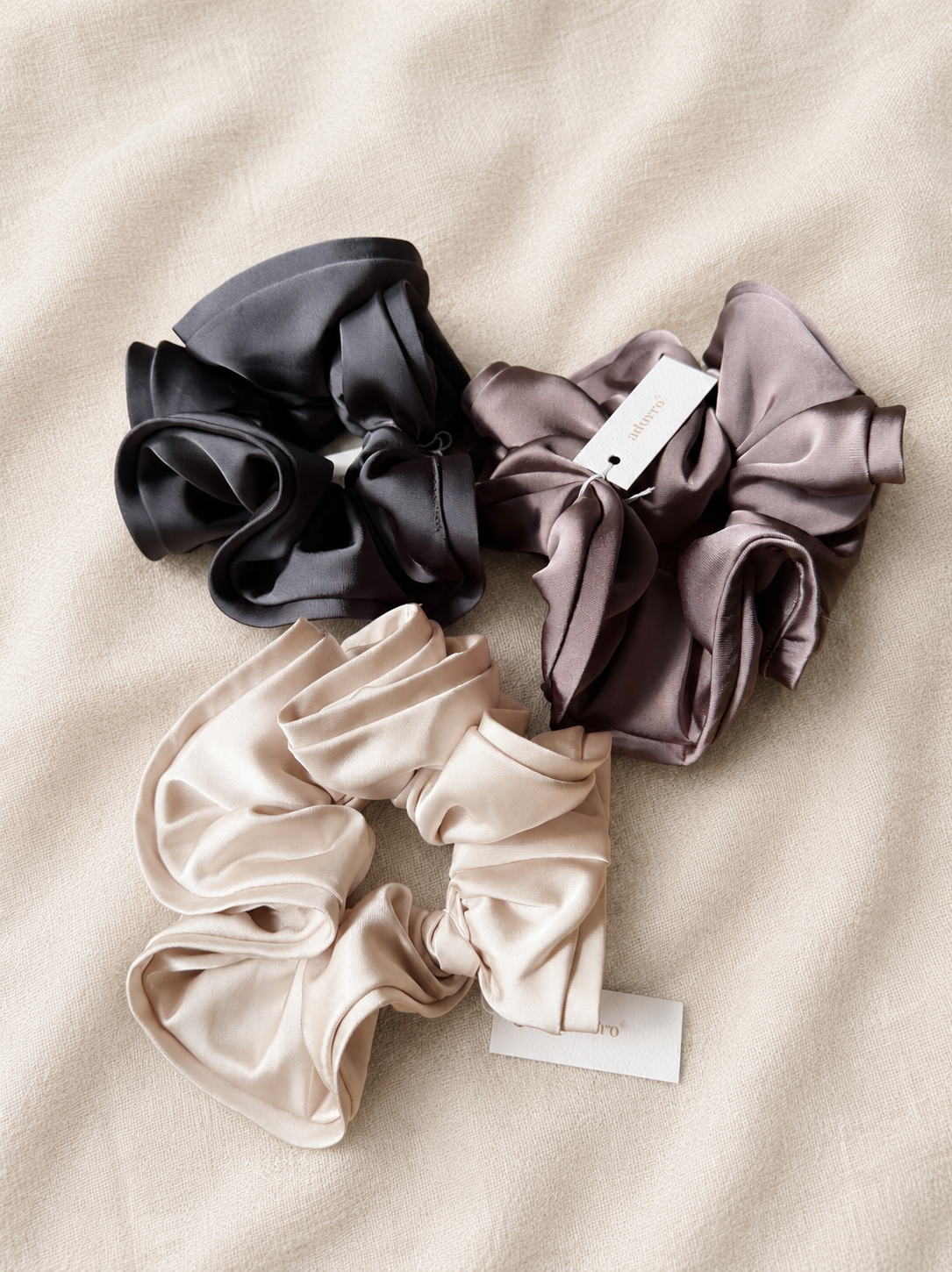 Neutral Mega Satin Scrunchie