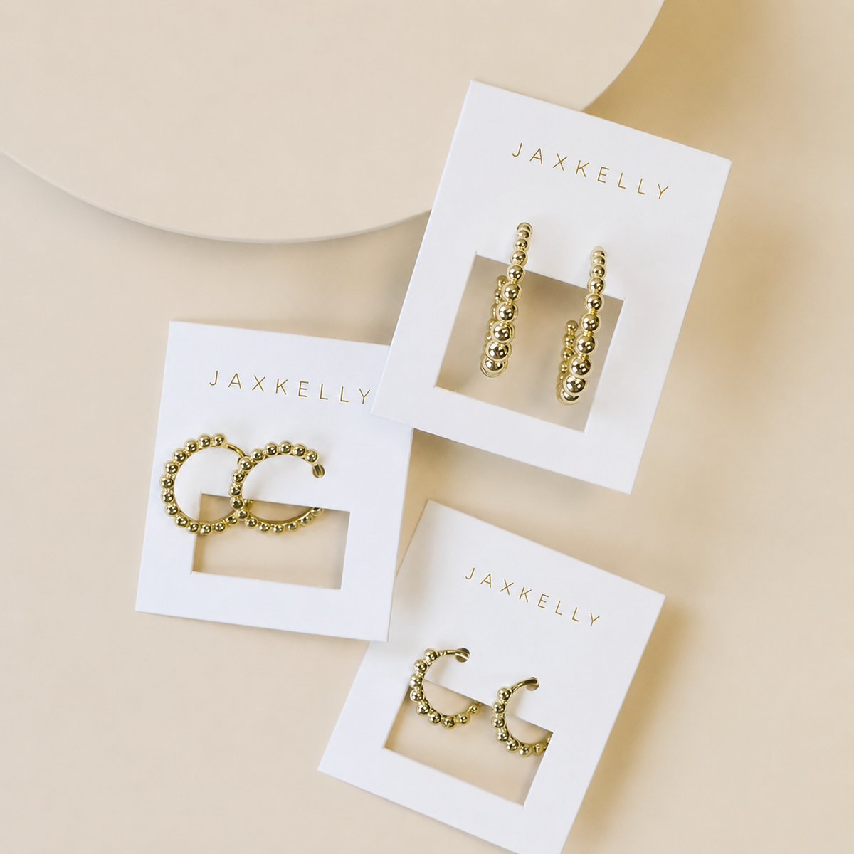 Tiny Ball Hoop Earrings