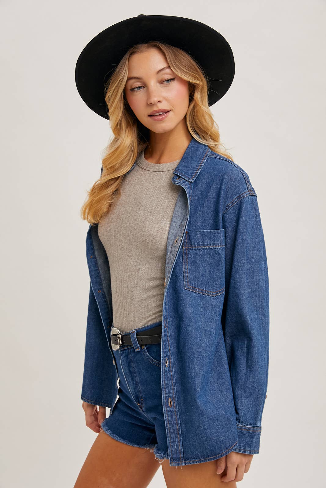 Ella Denim Button Down Shirt