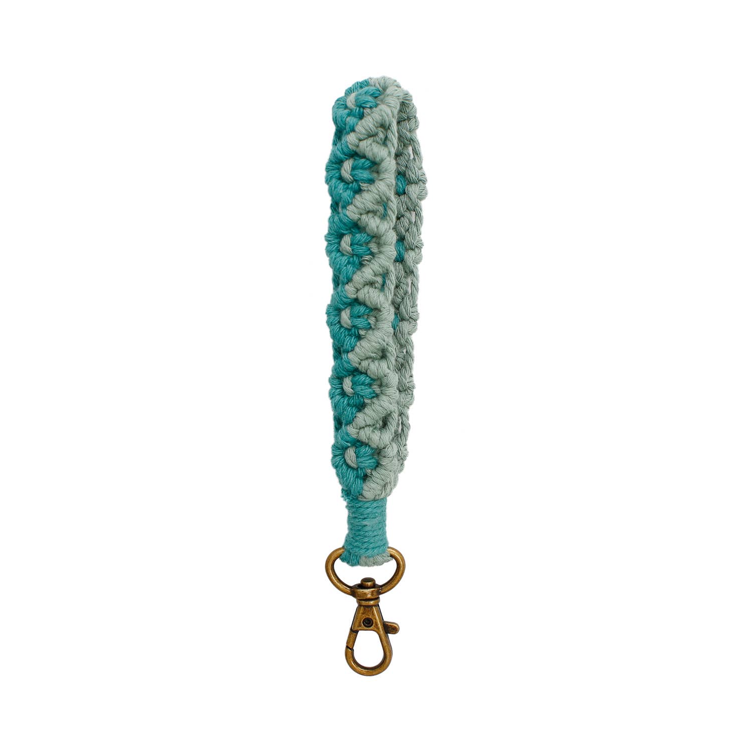 Macrame Two-Tone Braided Wristlet Keychain