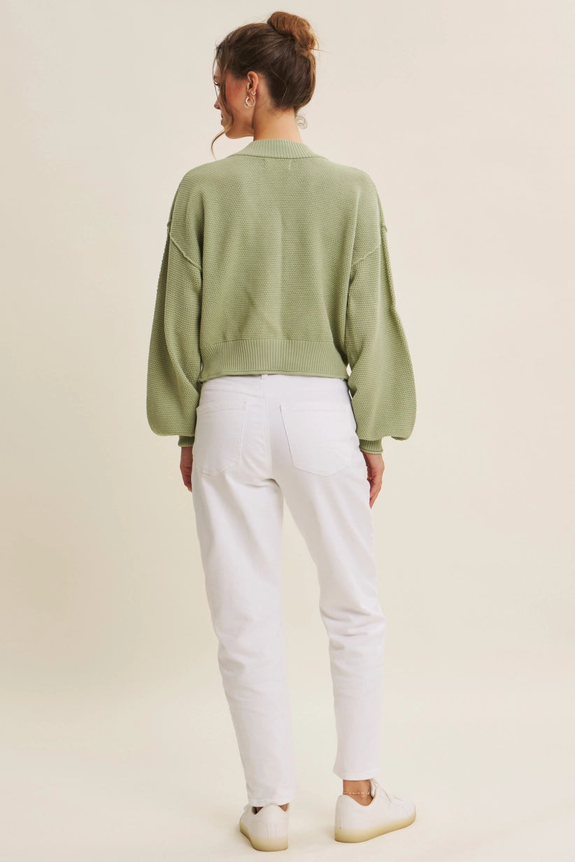 Rachel Waffle Open Cardigan