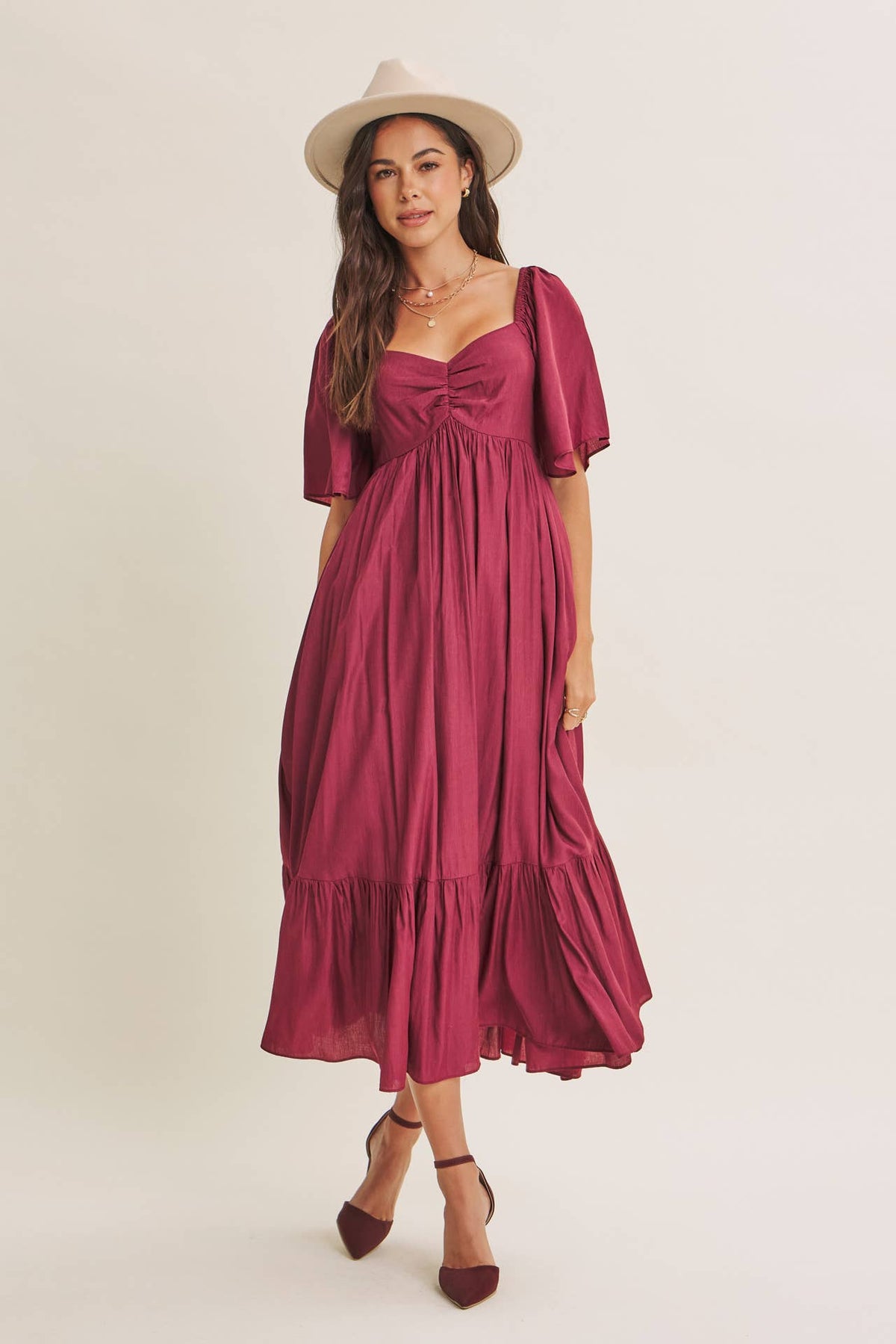 Kyla Sweetheart Midi Dress
