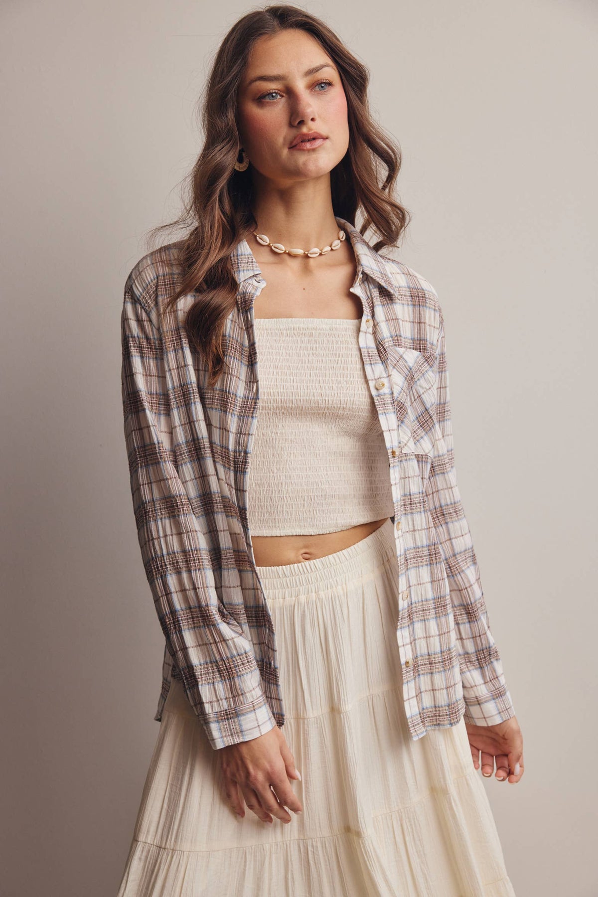 Alicia Plaid Button Down