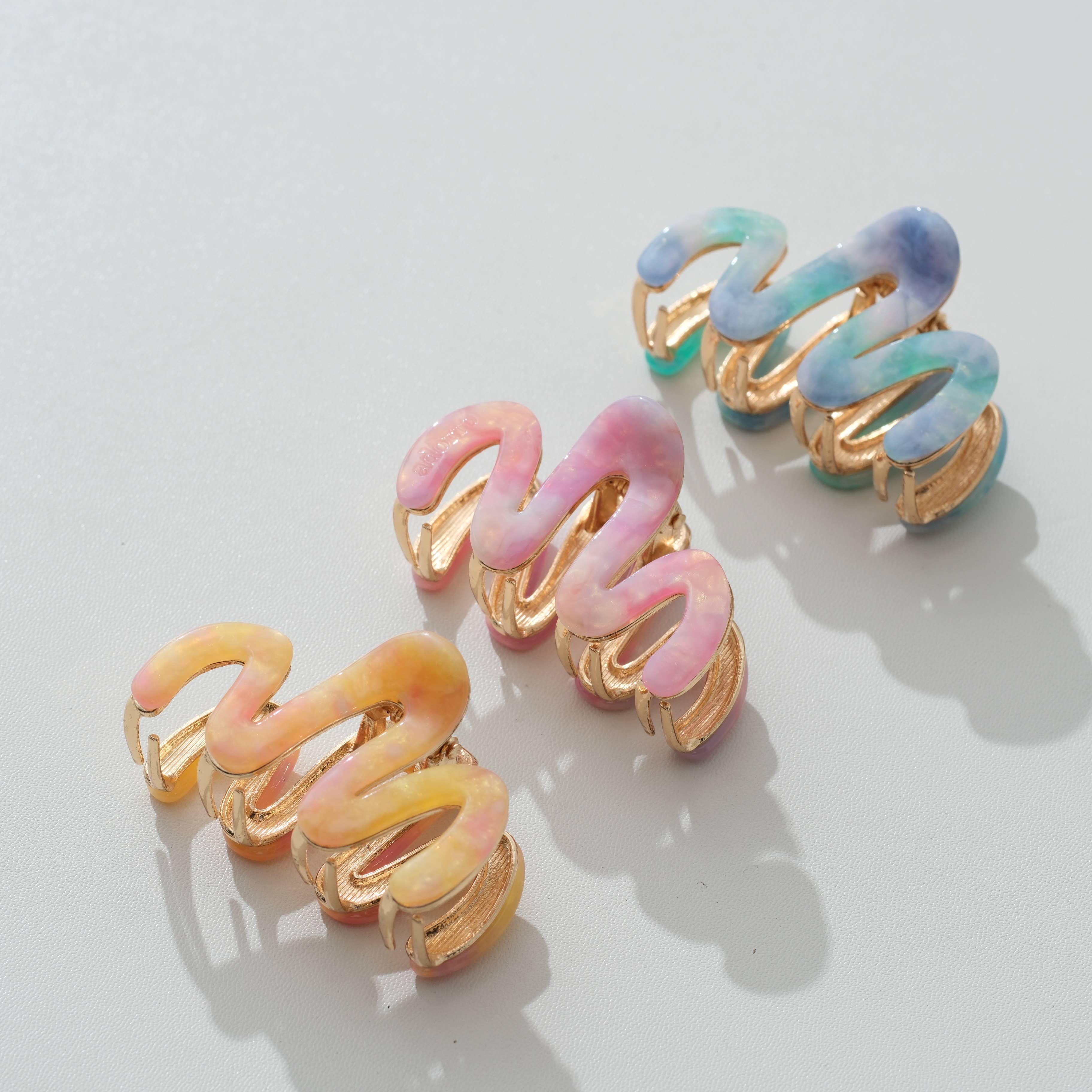 Willow Mini Island Sun Metal Squiggle Claw Clip