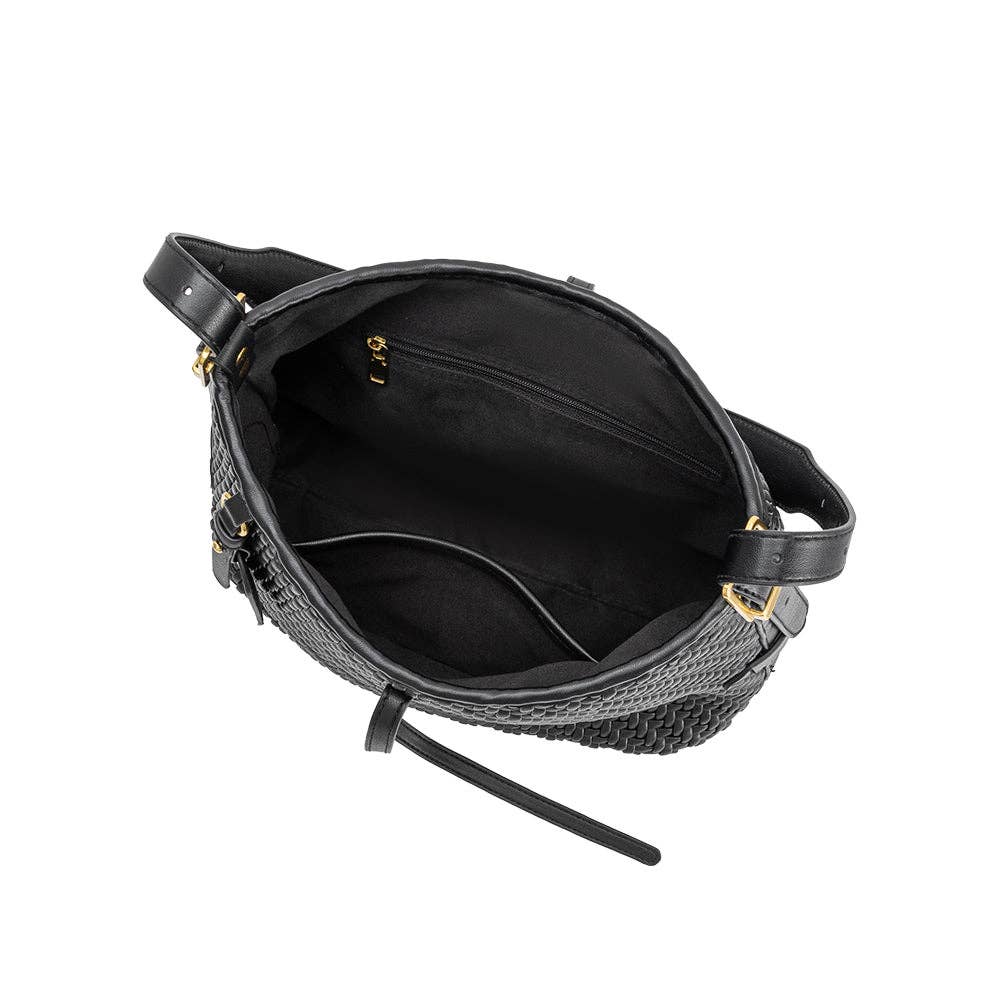 Thalia Black Recycled Vegan Leather Tote Bag