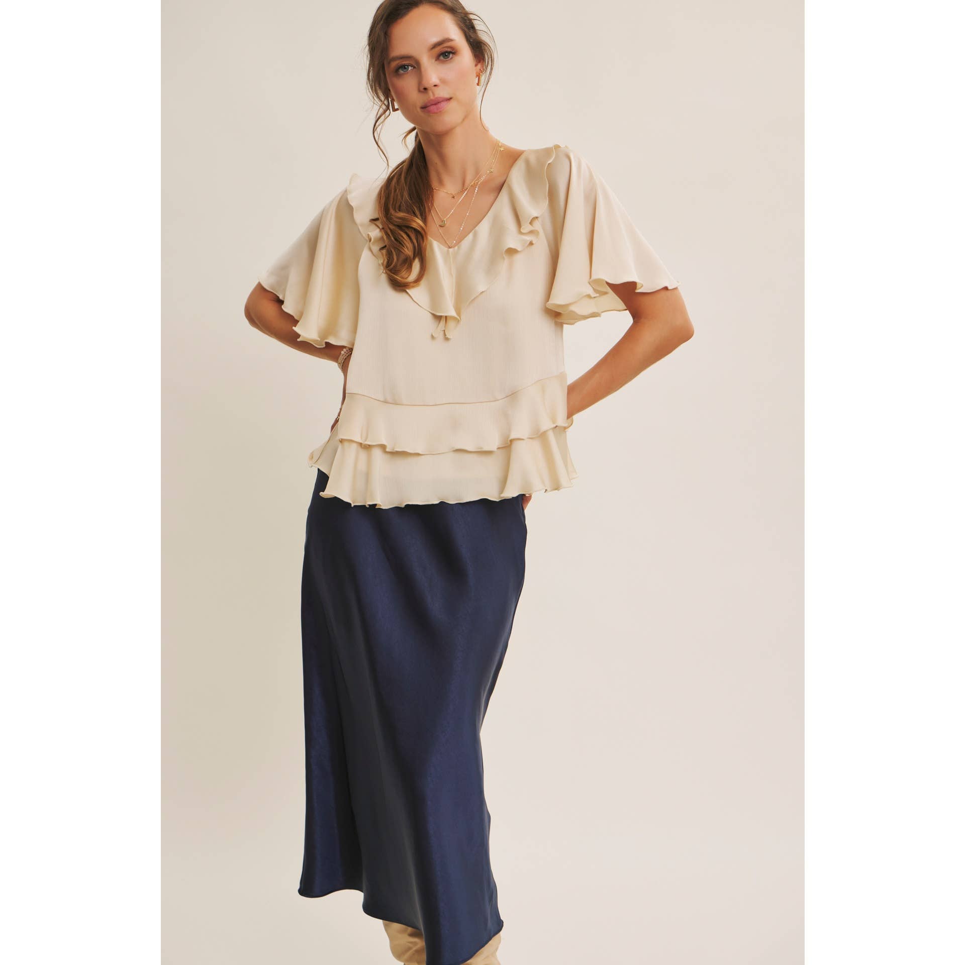 Brianne Ruffle Blouse