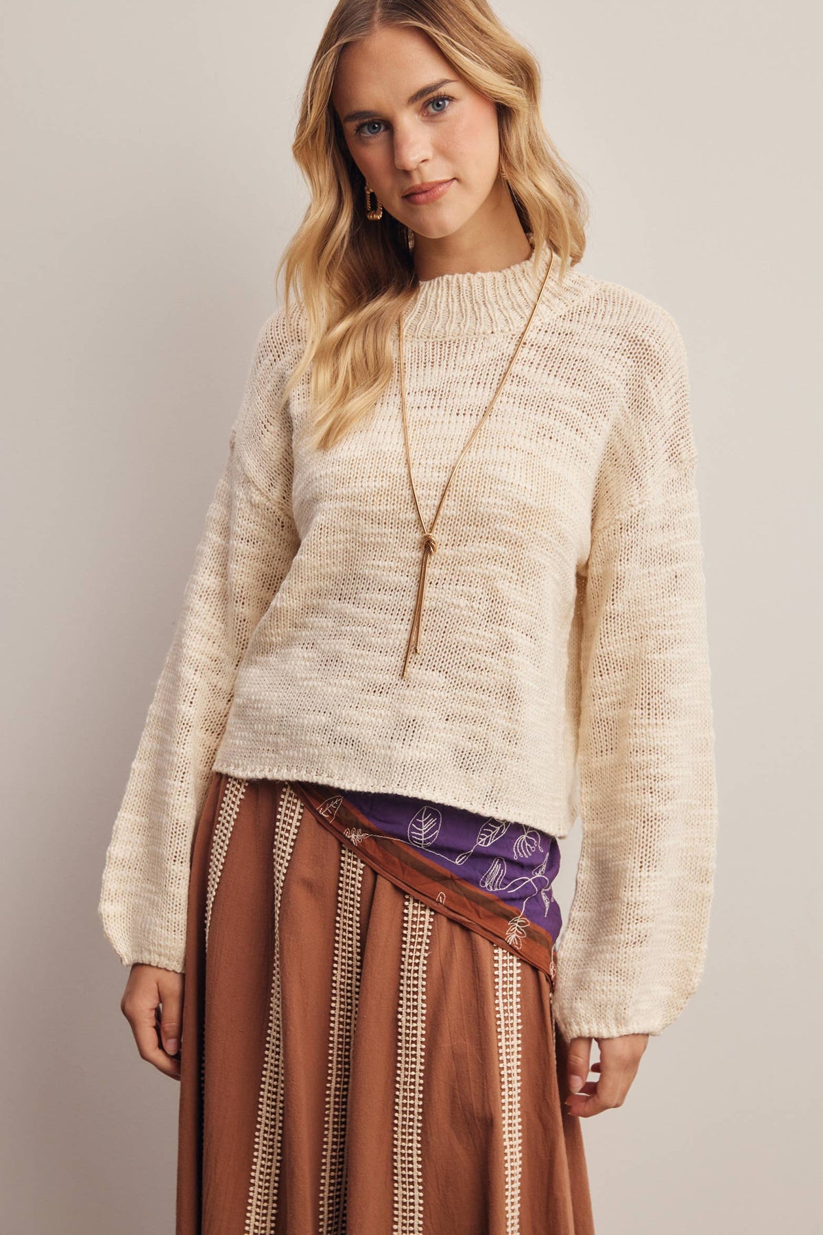Brittany Mockneck Marled Sweater