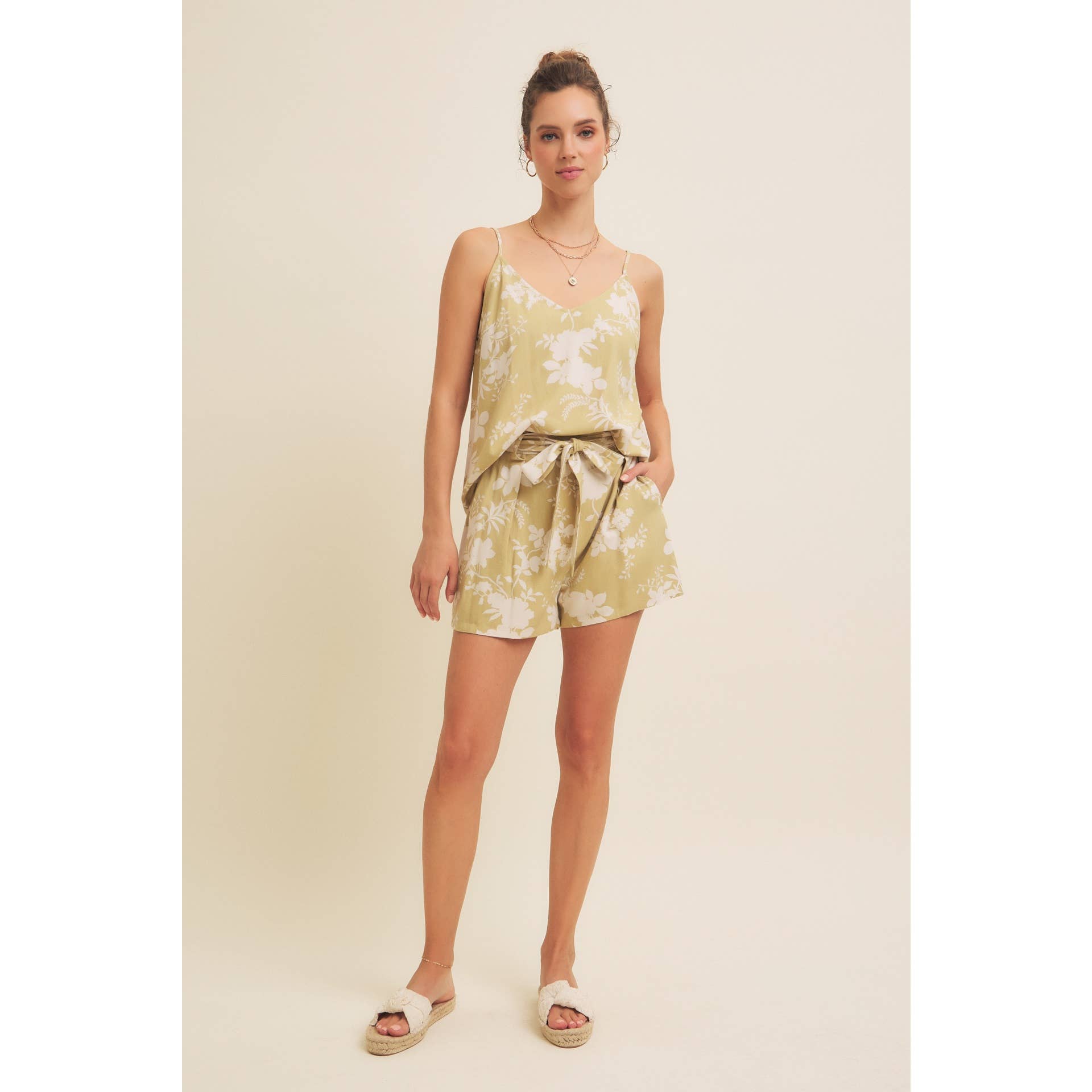 Simone Floral Linen Tank
