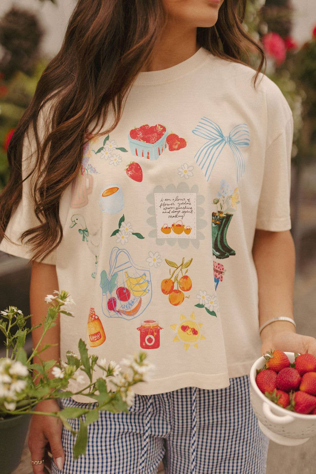 Summer Mid Crop Graphic Tee
