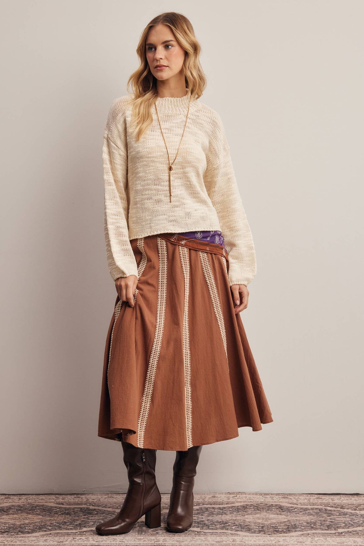 Brittany Mockneck Marled Sweater