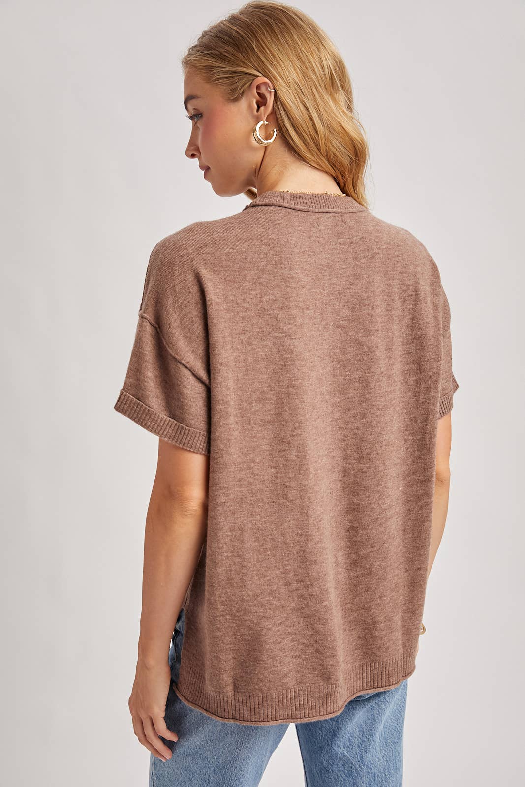Cassie Crewneck Knit Tee