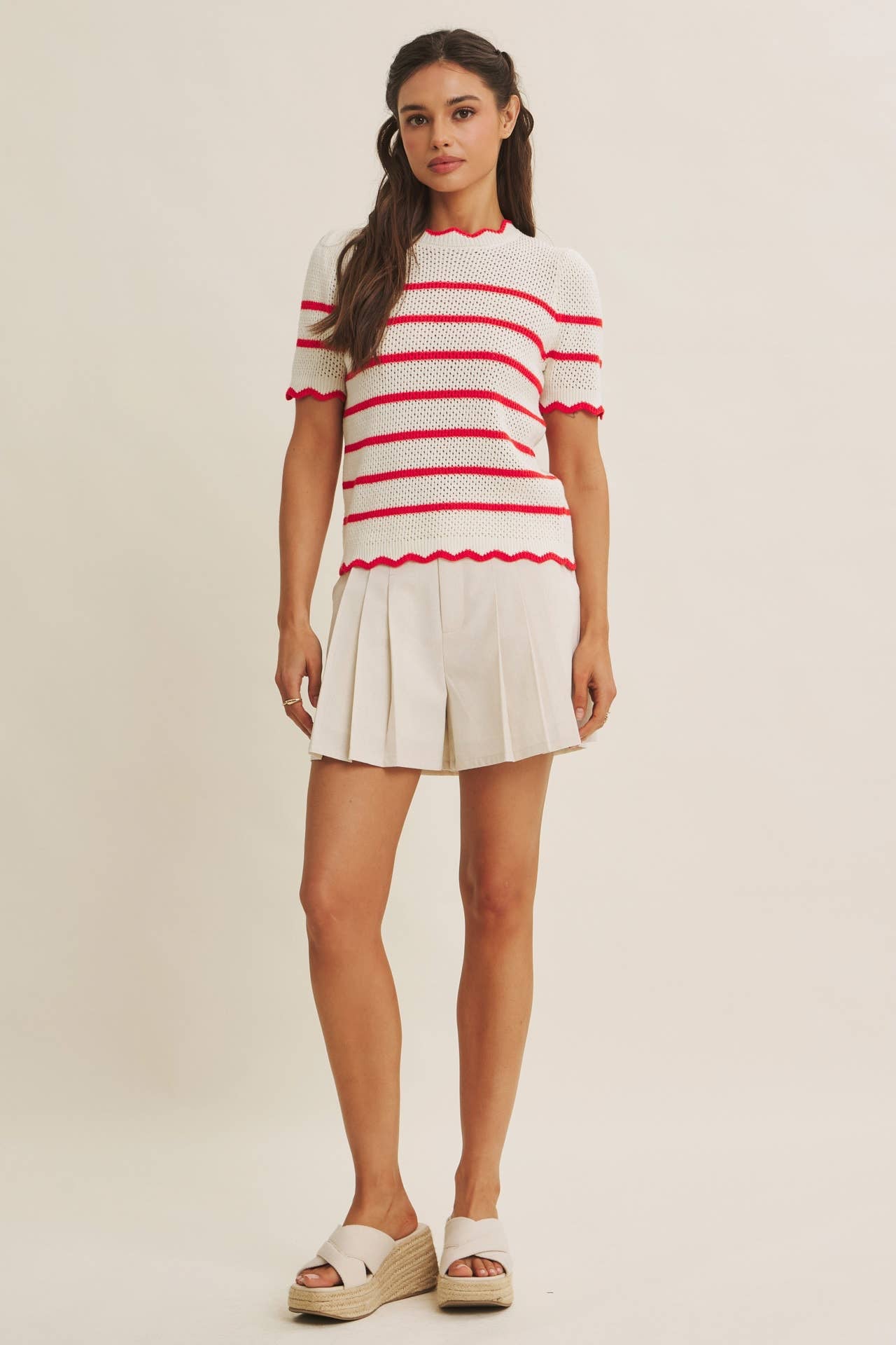 Diana Crochet Striped Sweater
